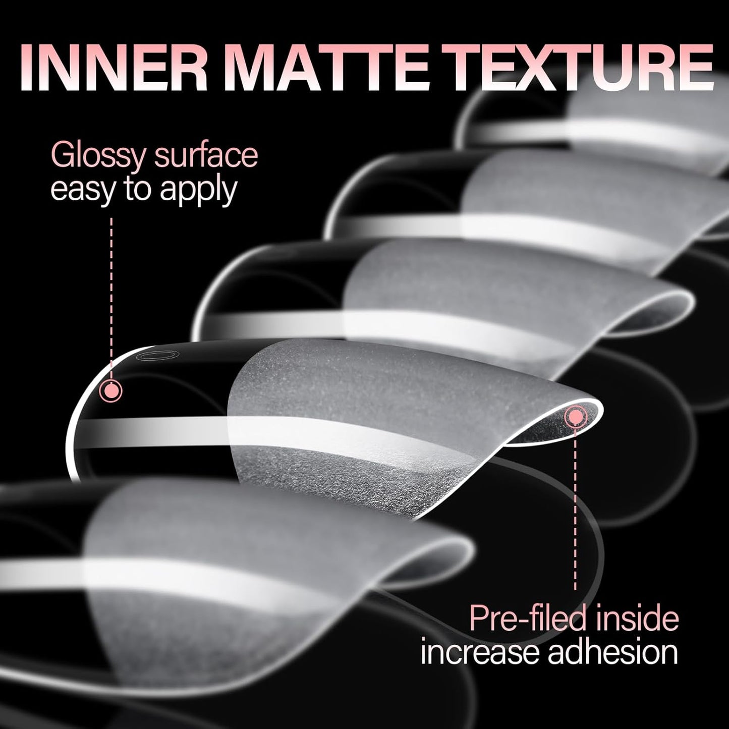 AILLSA Short Square Round Fake Nail Tips 240Pcs Soft Nail Gel Tips Pre-Shaped Acrylic Nail Tips, Half Matte Full Cover Press on False Tips for Nail Extension Home DIY 15 Sizes Gelly Tips