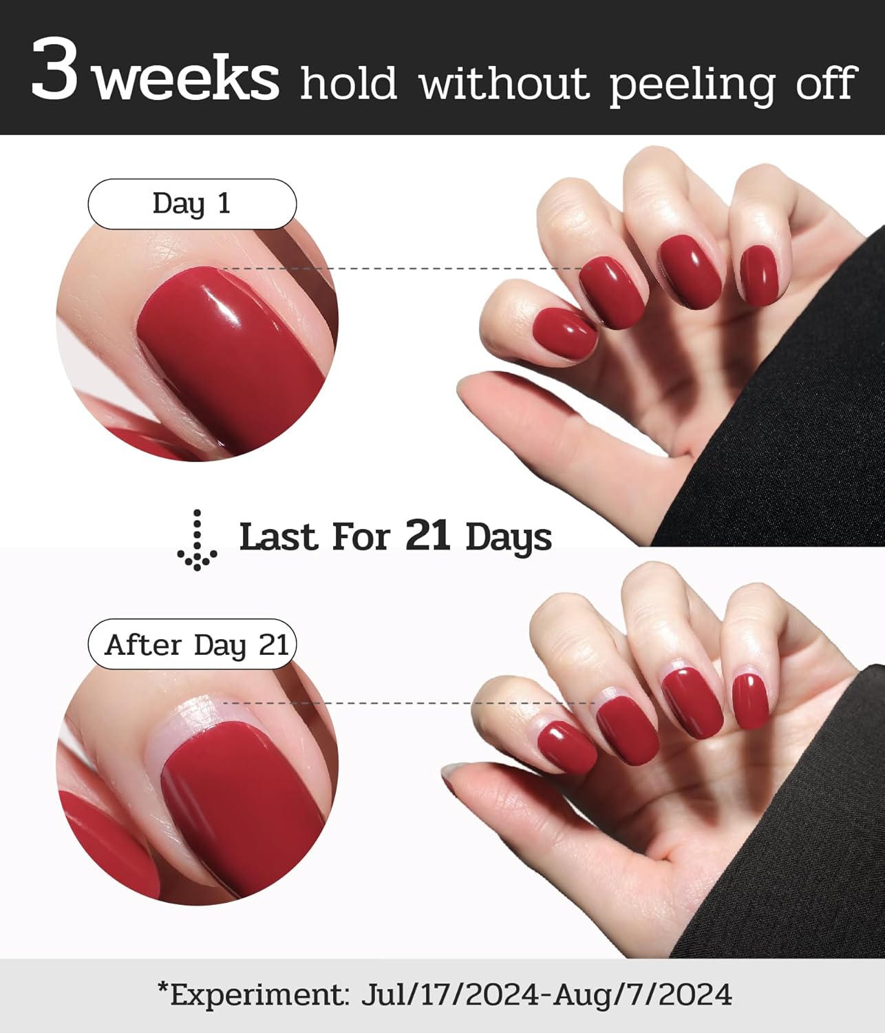 Nail Polish Strips - 22 Pcs Salon Quality Gel Nail Stickers - Long Lasting Wraps (Smoked Salmon)