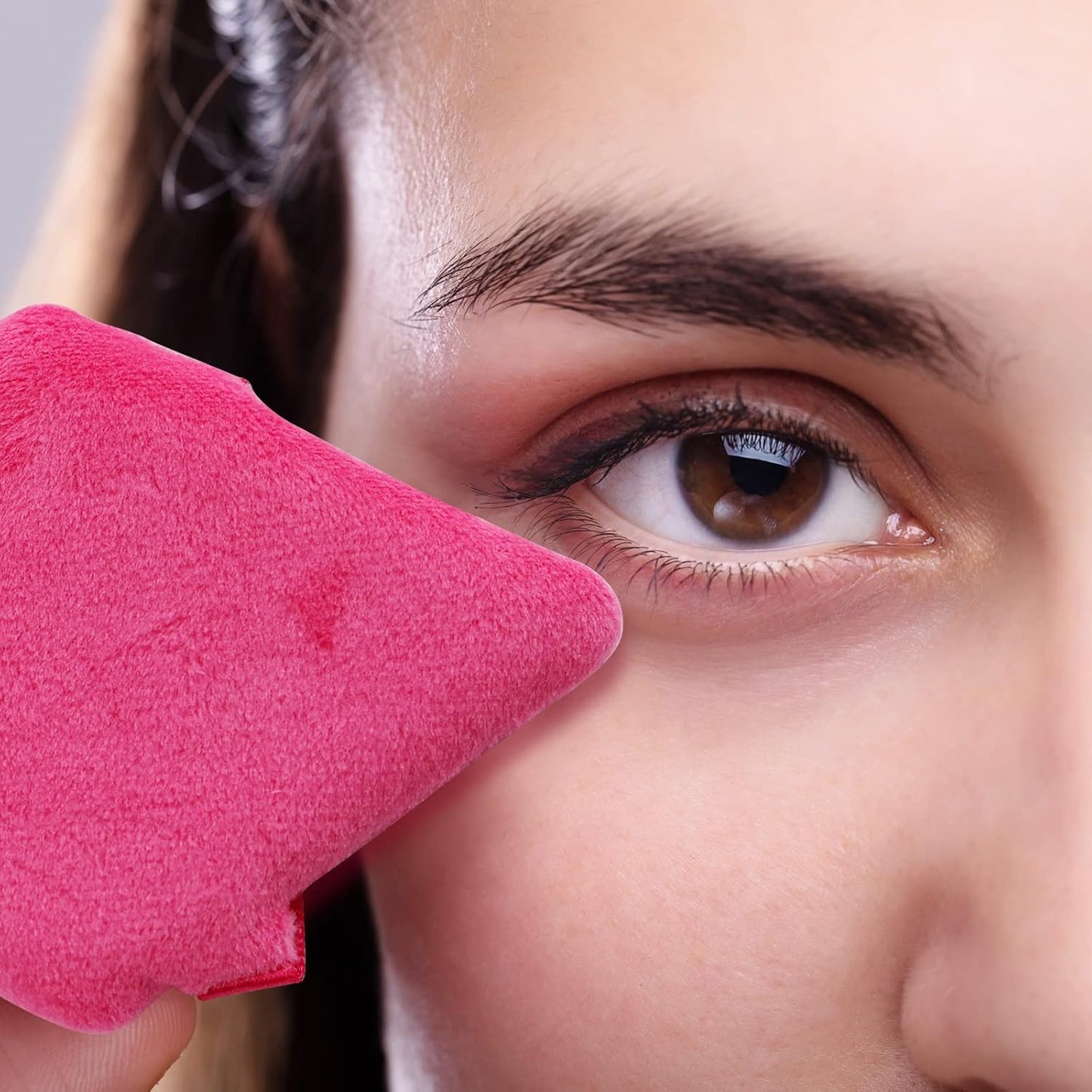 Powder Puffs Daubigny 6 Pieces Powder Puff Face Soft Triangle Makeup Puff for Loose Powder Mineral Powder Body Powder Velour Cosmetic Foundation Blender Sponge Beauty Makeup Tools(Rose Red)