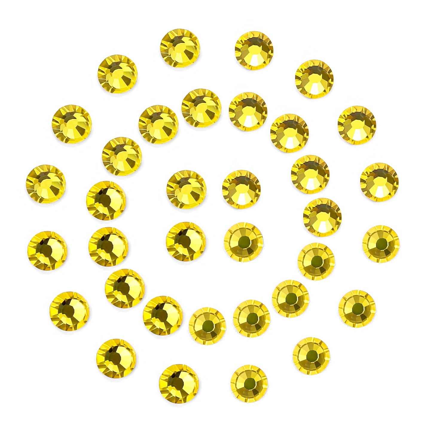 1440Pcs Lemon Yellow Crystal Rhinestones,Glass Flatback Rhinestones Gemstones for Nail Face Makeup Art Crafts Clothes Decoration - (SS16, 4.0mm,Lemon Yellow)