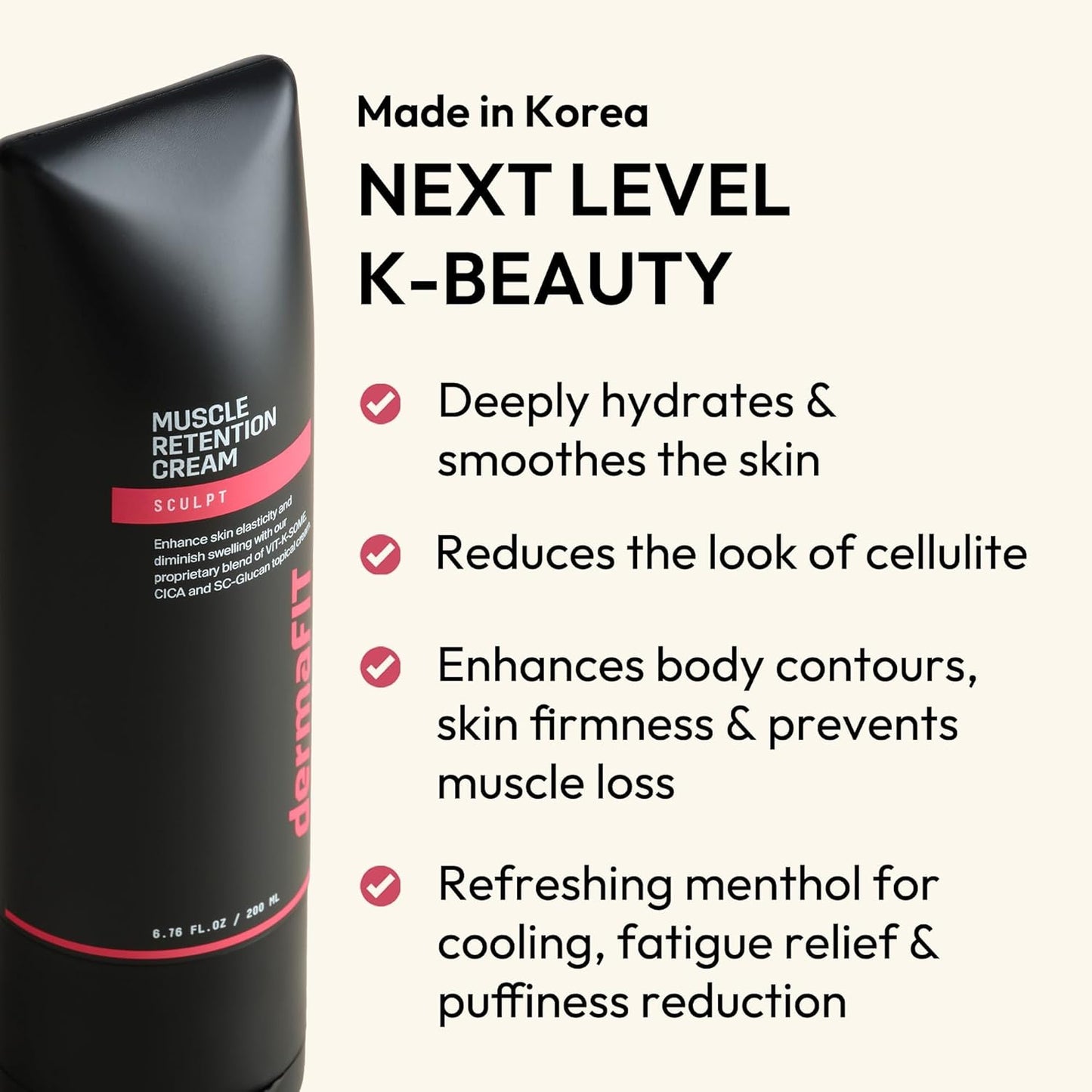 Sculpt Muscle Maintenance Body Cream - Shaped & Balanced Body Muscle Retention Cream - Safe Lose Fat Without Yo-Yo Effect, Post Workout, 200ml, Topical Analgesic for Muscle