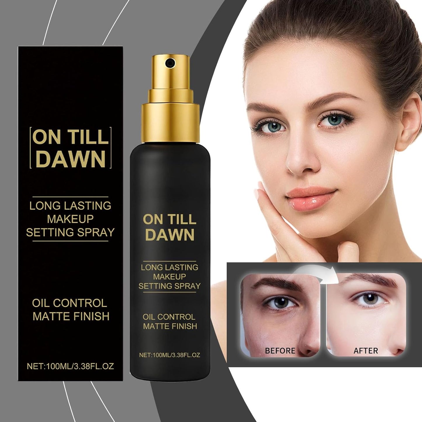 Make Up Setting Spray, Matte Finish Setting Spray for Makeup, Long Lasting, Natural Finish, Smudge Proof, Hydrating Face Mist for All Day Wear (100ML)