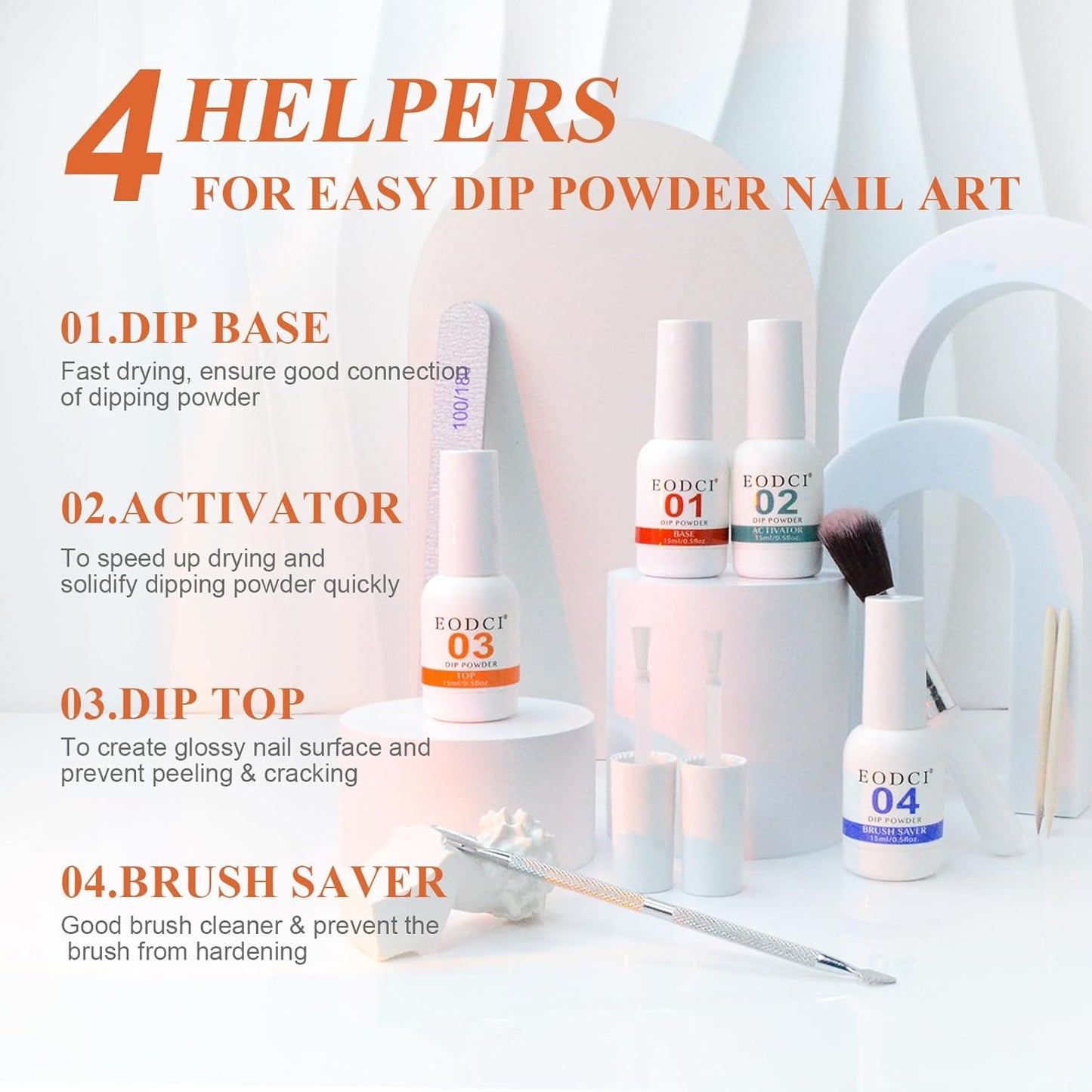 Dip Powder Nail Kit Starter, 30 Colors Dip Nails Bright Hot Pink Glitter, Rainbow Color Acrylic Dipping Powder Liquid Set with Base/Top Coat Activator Brush Saver for Manicure DIY Gift