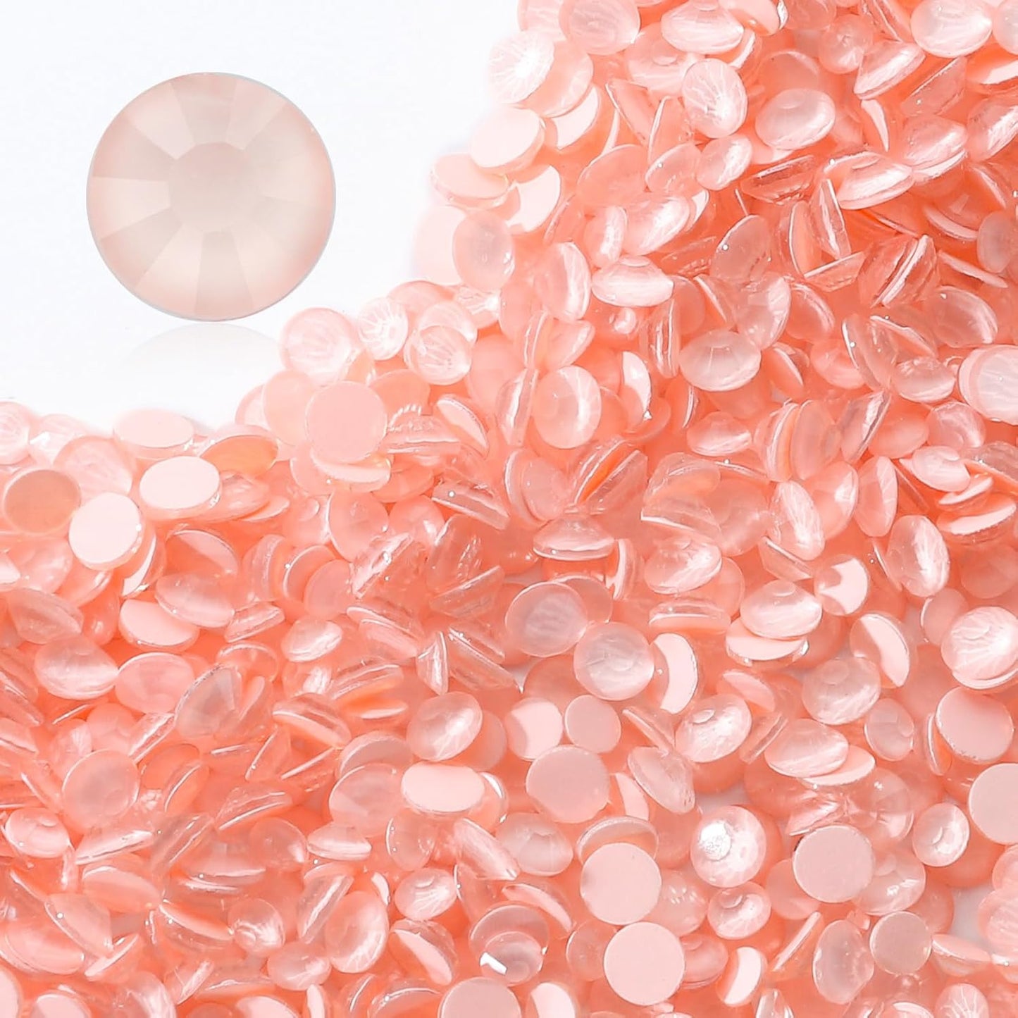 Mocha Lt.red Flatback Rhinestones, Glass Rhinestones for Nail Art and Craft, Glue Fix, Loose Crystal Gemstones(Mocha Lt.red, SS10, 1440pcs, 2.7-2.8mm)