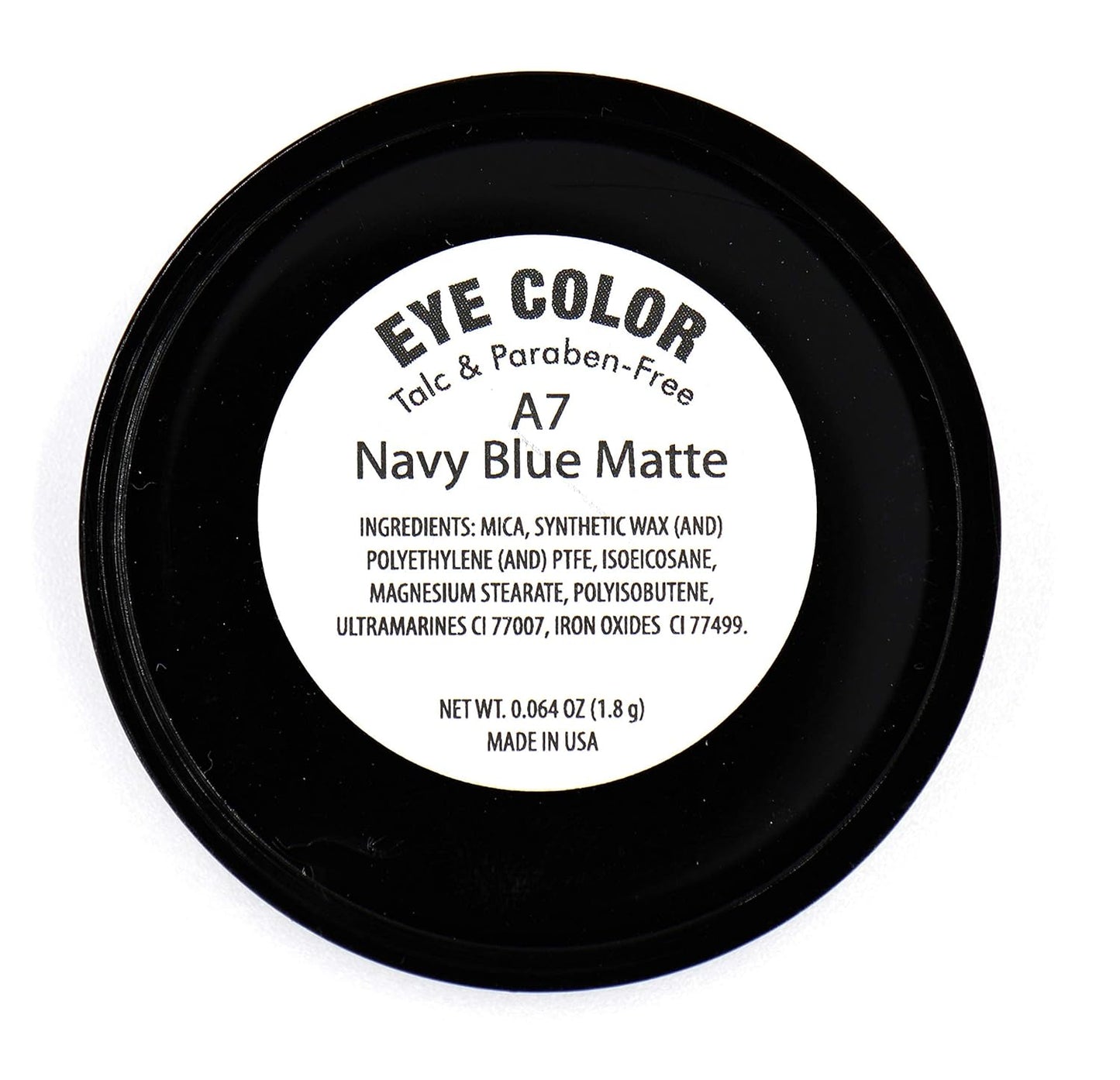 Navy Blue Dark Blue Matte Opaque Pressed Powder Single Vegan Eyeshadow; Talc, Paraben & Cruelty Free