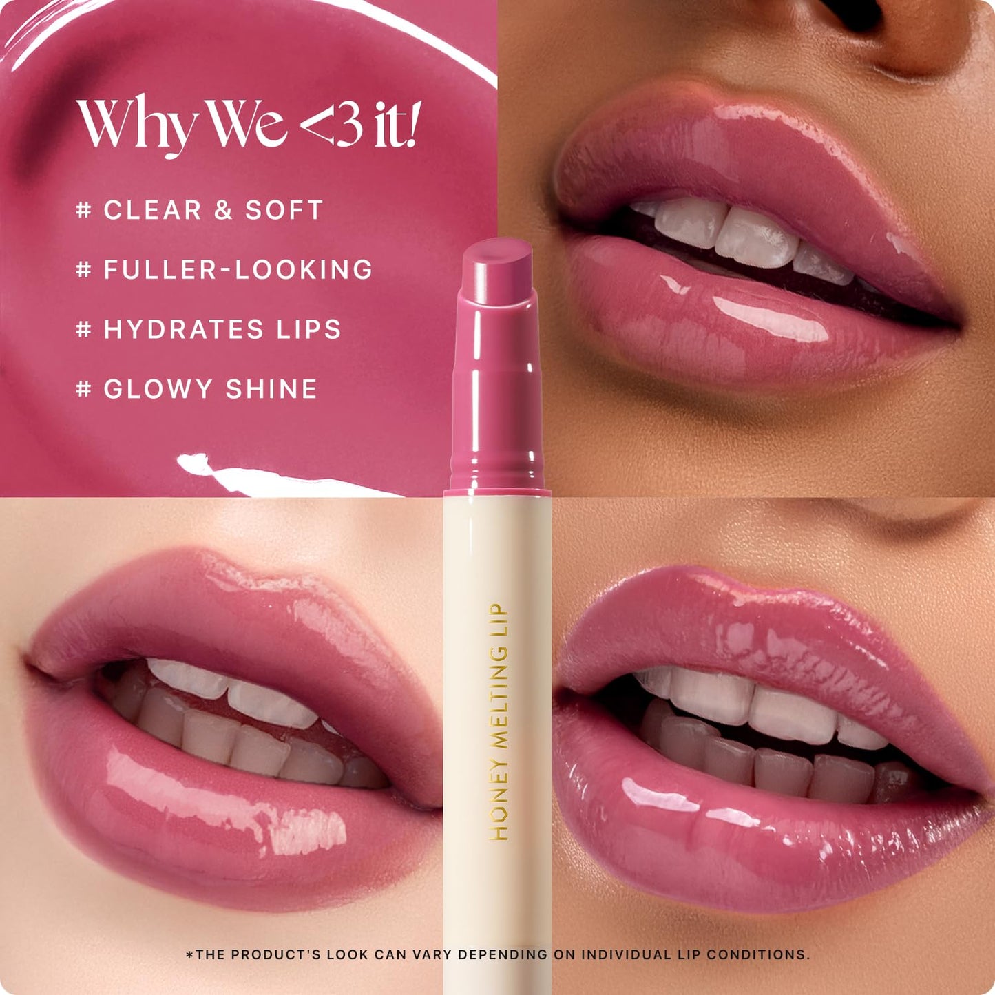 Nature Republic HONEY MELTING LIP (08 DARK CHERRY CHOUX) SOFT LIP STICK, Hydrating Gloss, Moisturizing balms, Sheer tint, Shine & Nude, Glowy Finish, korean make up