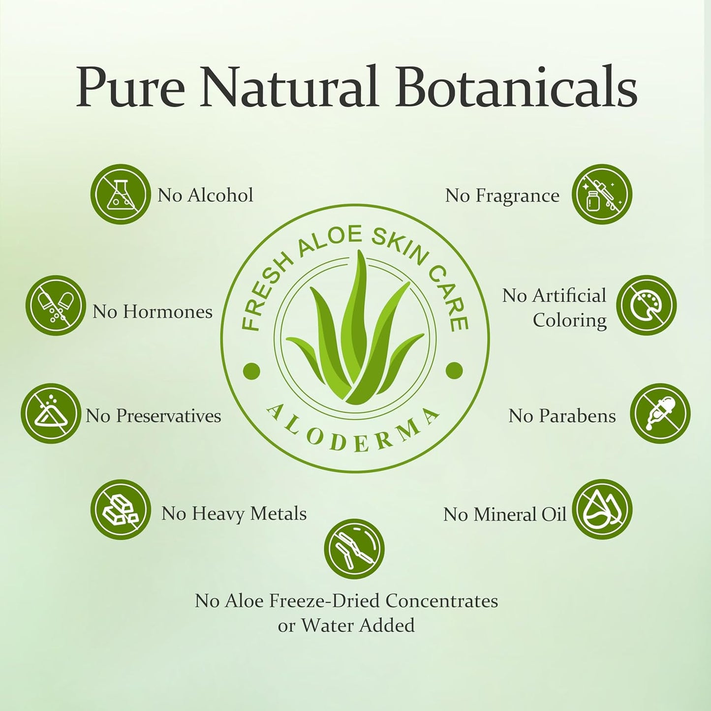 Aloderma Organic Aloe Vera Gel for Body Made within 12 Hours of Harvest, 96% Pure Aloe Vera Gel for Skin, Scalp, & Hair, Soothing Aloe Face Moisturizer, Multipurpose, Hydrating Aloe Gel, 7oz, 6 Pack