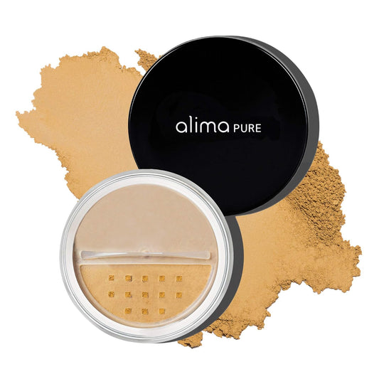 Alima Pure Matte Foundation Loose Mineral Powder Foundation Makeup, Loose Powder Makeup Oil Free Talc Free Powder, Natural Makeup Mineral Foundation Full Coverage Natural Foundation Powder .16 oz/4.5g