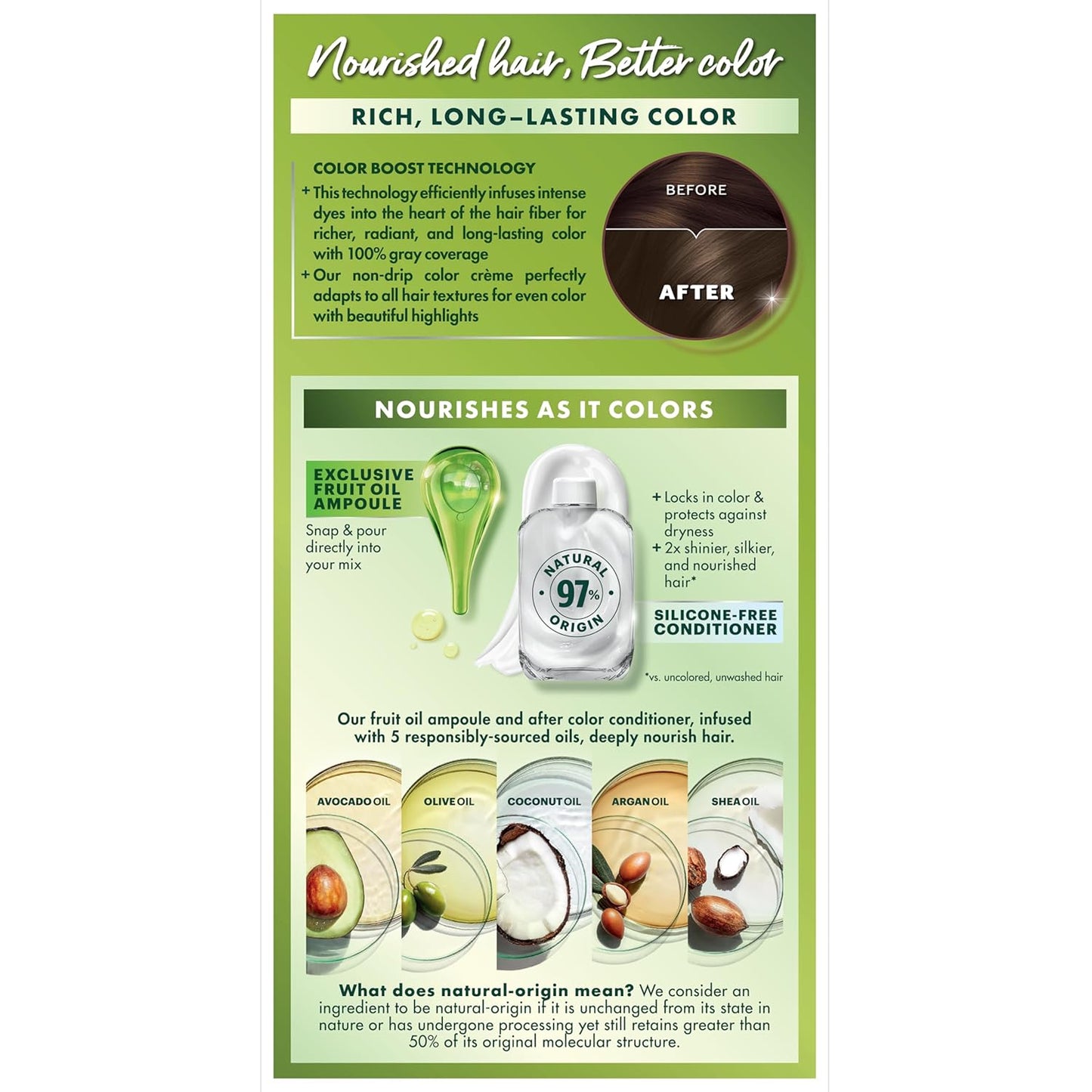 Garnier Hair Color Nutrisse Nourishing Creme, 43 Dark Golden Brown (Cocoa Bean) Permanent Hair Dye, 1 Count (Packaging May Vary)