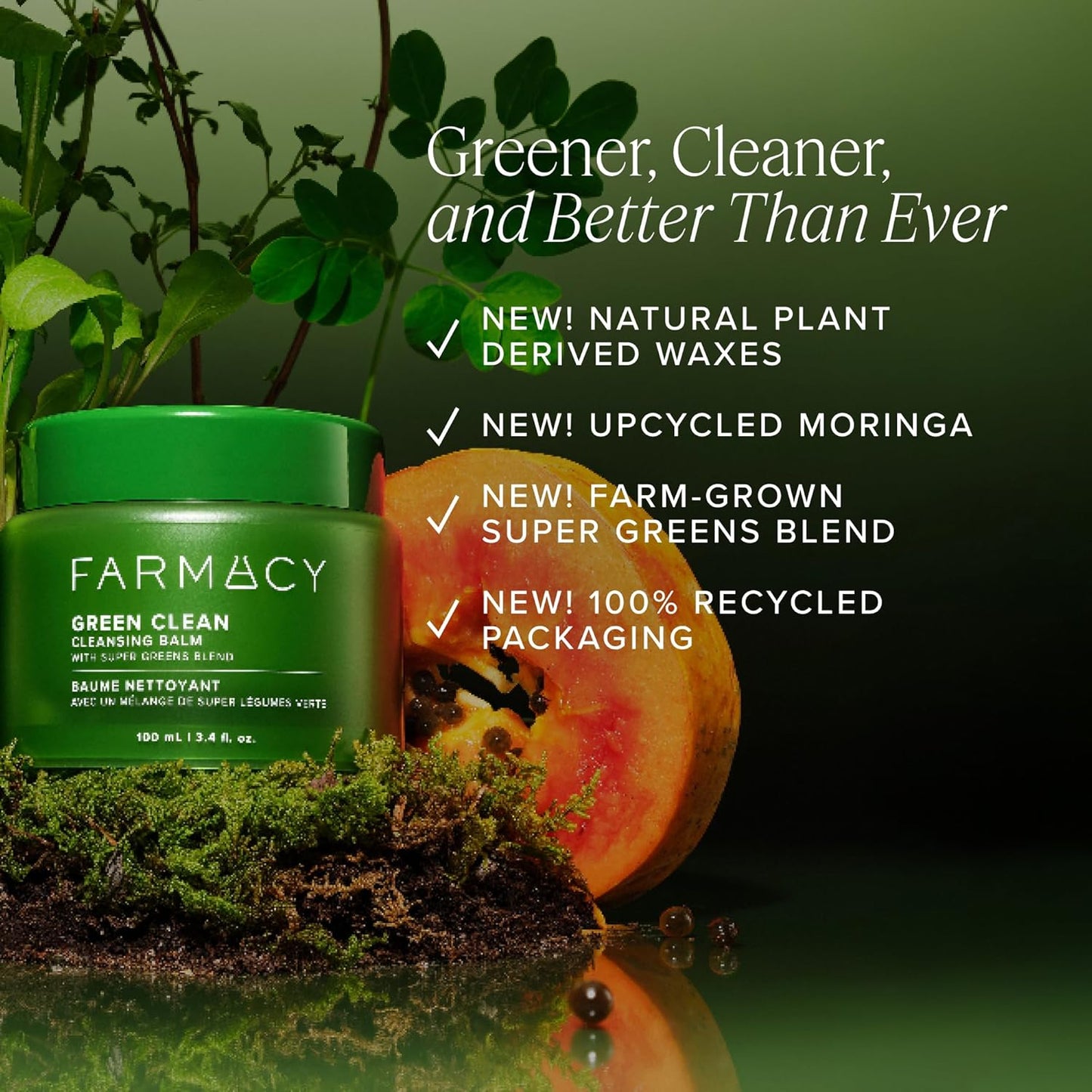 Farmacy Melt & Moisturize Duo - Travel Size Skin Care Set with Green Clean Makeup Remover Balm & Honey Halo Moisturizer Face Cream - Cleanses Skin & Hydrates for a Plump, Dewy Glow (2 Count)