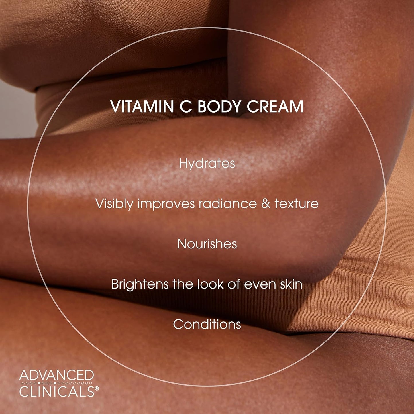 Advanced Clinicals Brightening Vitamin C Cream + 5% Niacinamide Serum W/Hyaluronic Acid 2pc Set | Vitamin C Body Lotion Moisturizer & Dark Spot Remover Face Serum | Skin Care Products, 2pc Bundle