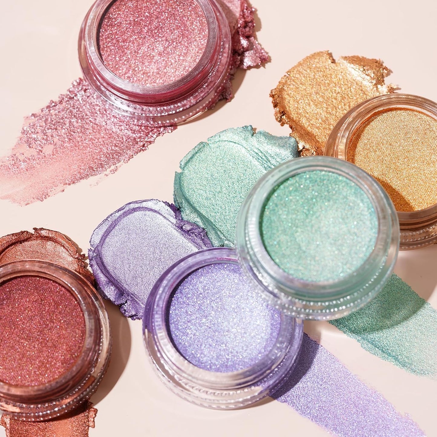 Oulac Green Cream Eyeshadow-Eyeshadow Prime| as Highlighter Large Capacity Highly Pigmented Eye Shadow Waterproof &Long Lasting with Moisturizing Formula, Shimmer Glitter Eye Makeup. 6g.(16)