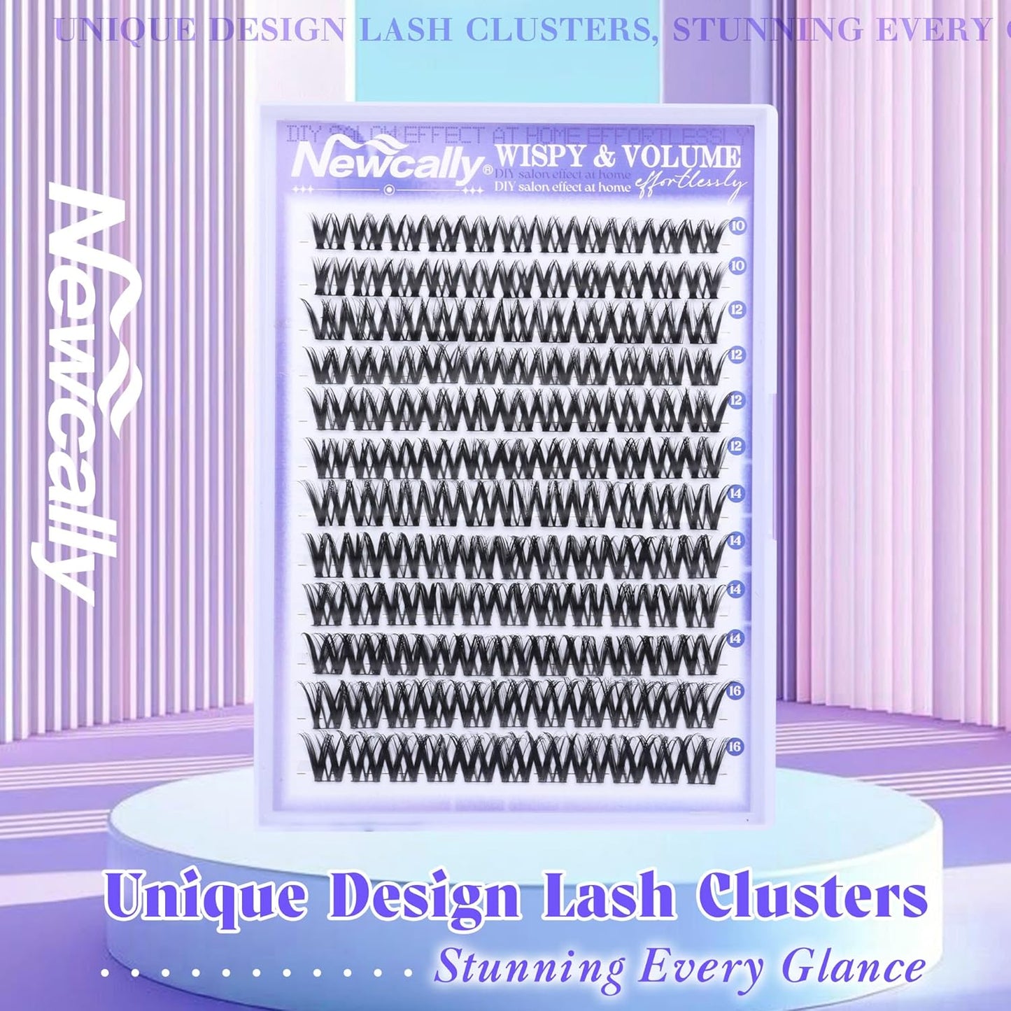 Wispy Eyelash Clusters Individuals Natural Lash Clusters DIY Lash Extension C-curly Cluster Eyelash Extensions 10-16MM Cluster Lashes by Newcally