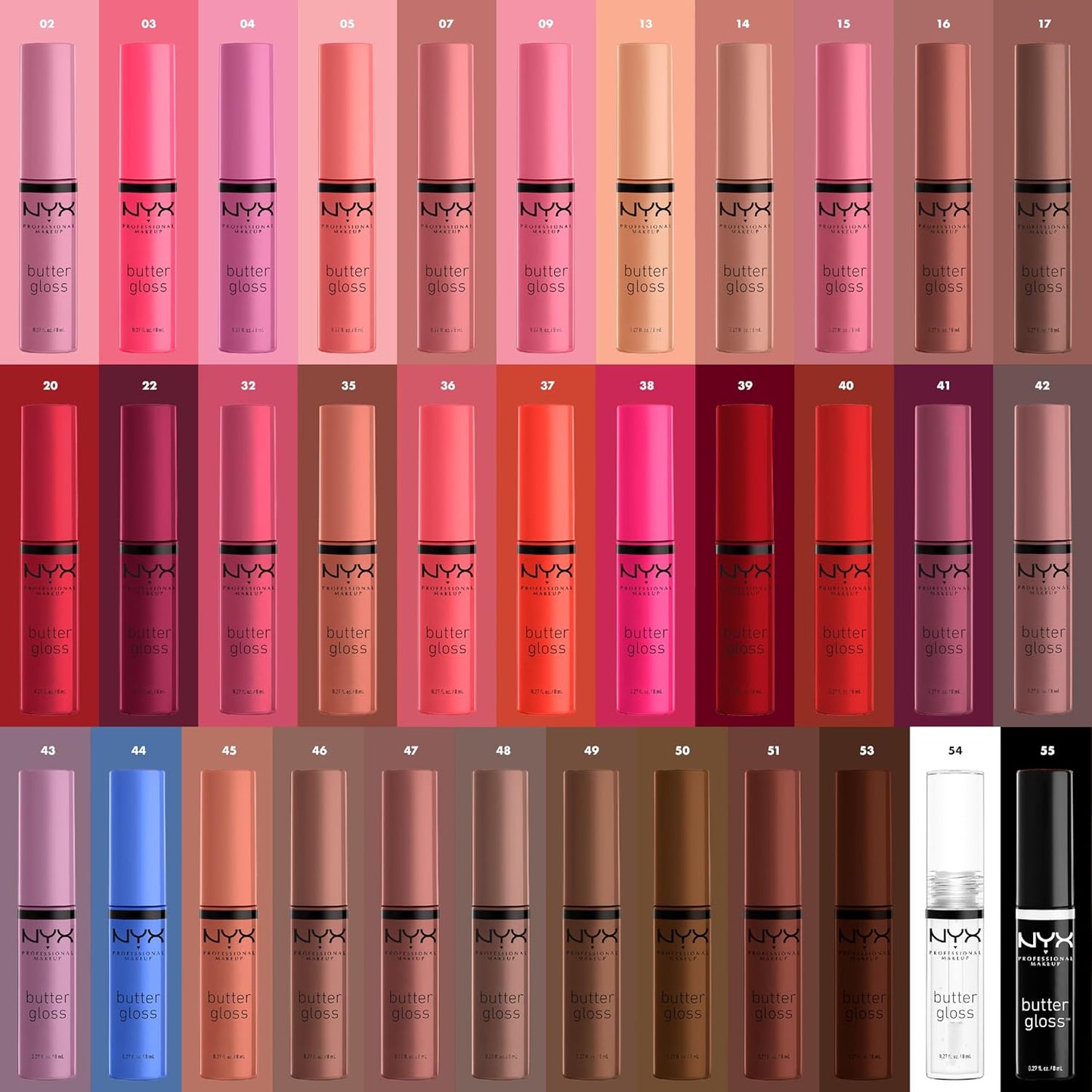 NYX PROFESSIONAL MAKEUP Butter Gloss Brown Sugar, Non-Sticky Lip Gloss - Butterscotch (Neutral Light Brown)
