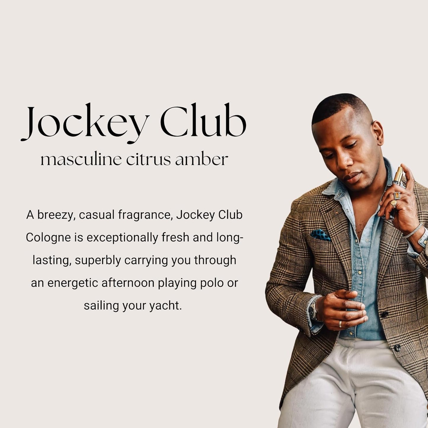 Caswell-Massey Jockey Club Aftershave, Sandalwood Musk Jasmine Geranium Scent, Soothing Post-Shave Tonic for Men, Made in USA, 3 Fl Oz