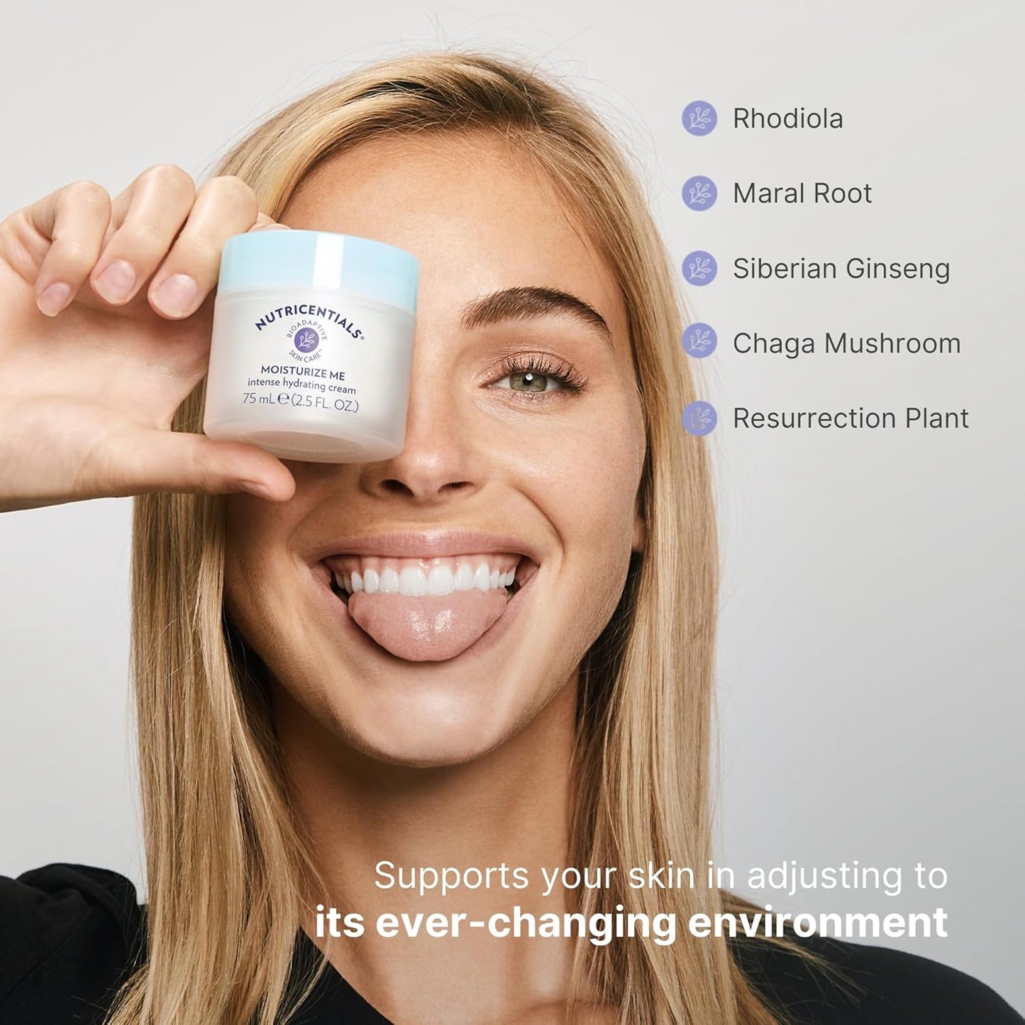 Nu Skin Moisturize Me Intense Hydrate Cream 2.5 fl oz - Nighttime Restoration with Bioadaptive Botanicals, Aloe, Pistachio Nut Oil, and Vitamin E - Wake Up to Refreshed, Soft, Smooth Skin