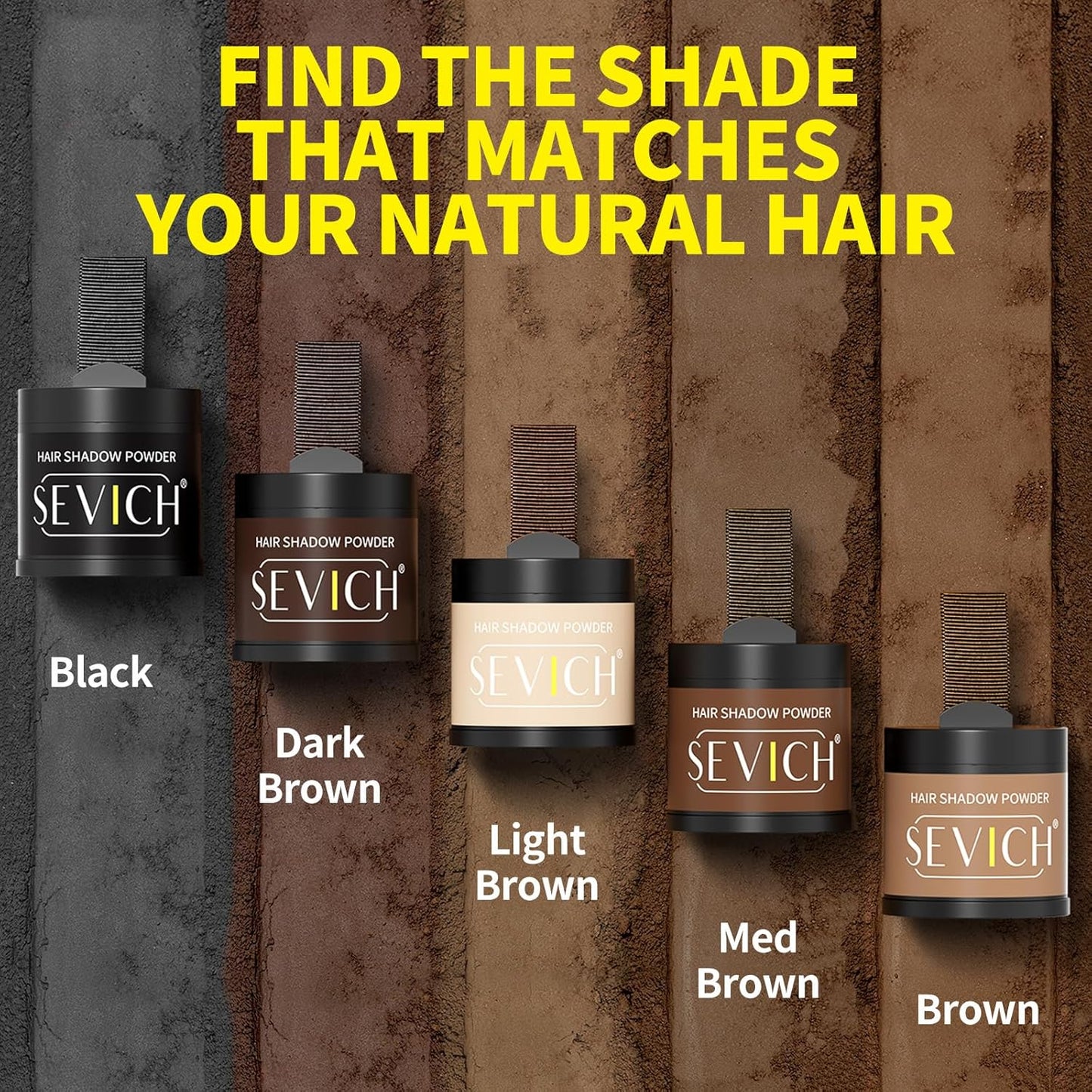 Sevich Hairline Powder 10g Large Capacity,Instantly Conceals Hair Loss,Root Touch up Powder,Hair Shadow Toppers for Women & Men Thinning Gray Hair,48H Makeup Lasting,1 Box = 2.5 Boxes,Black