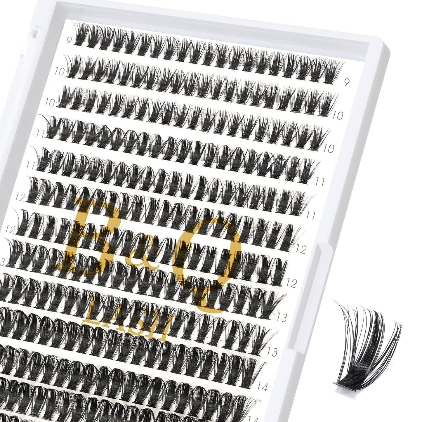 B&Qaugen Lash Clusters Individual Lashes 280 Clusters False Eyelash 30D 40D 50D Lash Clusters Extensions Individual Lashes Cluster DIY Eyelash Extensions at Home (50D-C,9-16MIX)