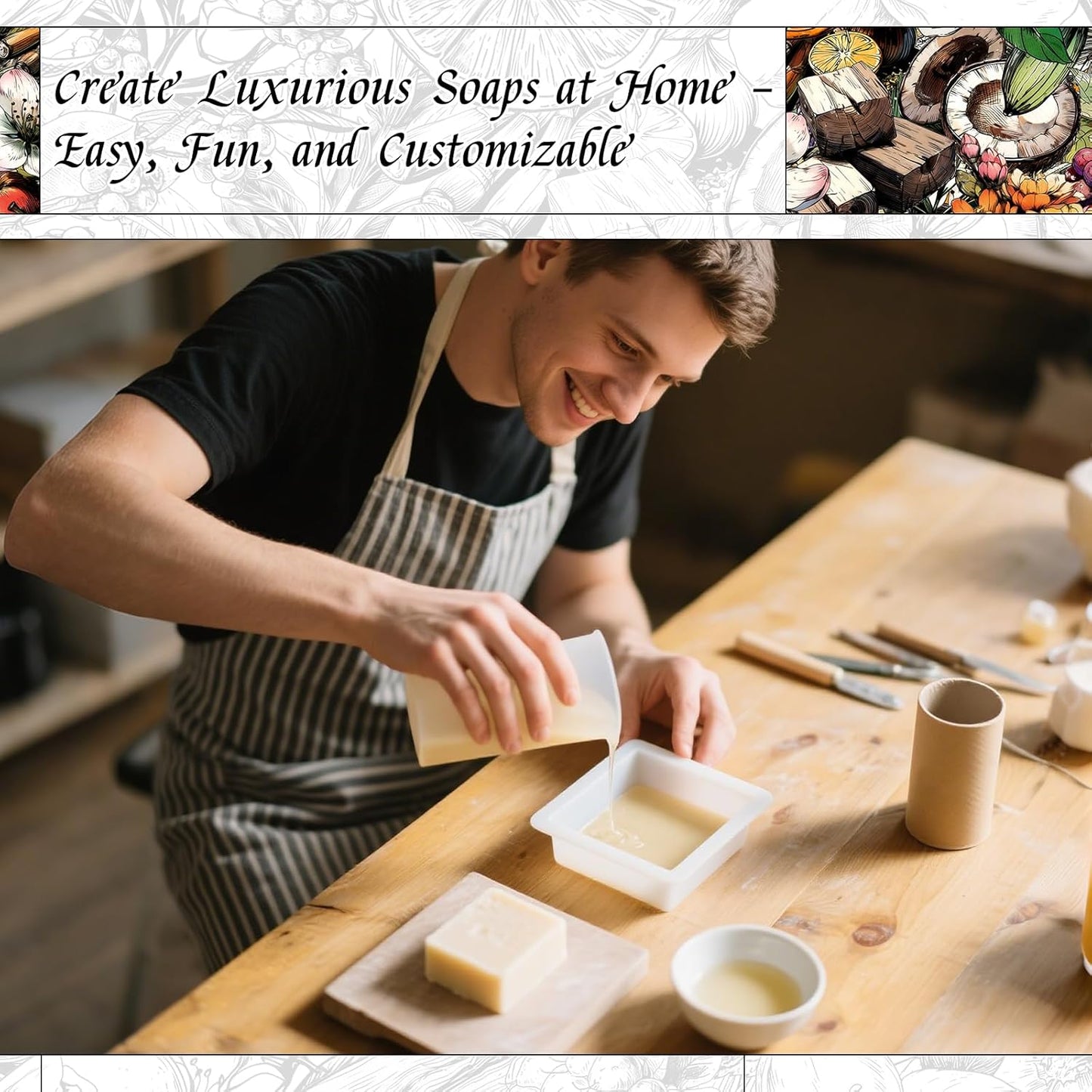 HIQILI Floral Oath Eternal Fragrance Oil, Jasmine & Peach Scents, Perfect for Soap & Candle Making, Essential Oil Diffusers, Skin and Body Scenting - 5.07 Fl Oz