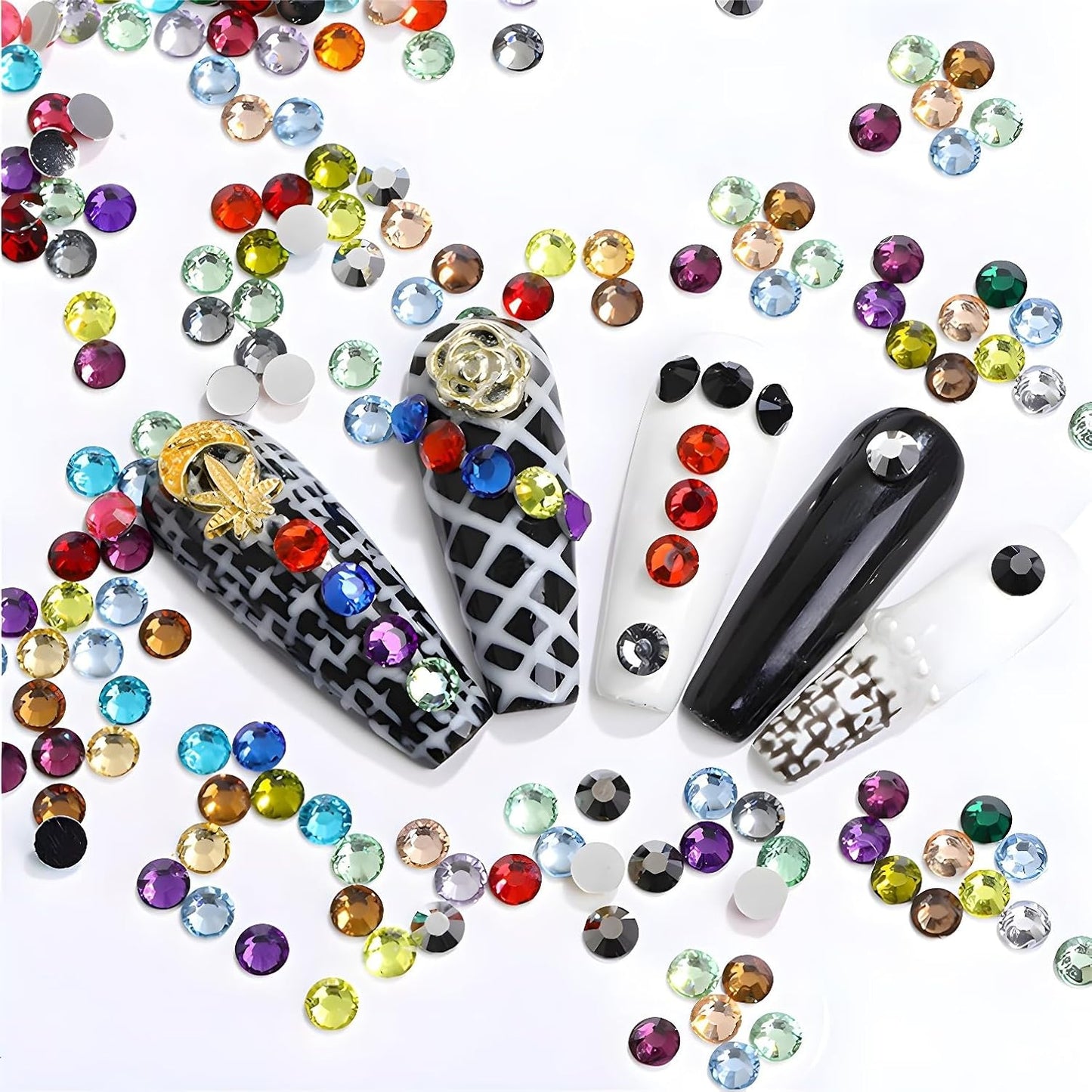 Flatback Rhinestones Round Gems for Nails Art and Crafts 620Pcs SS30 6mm Glitter Crystals Stone DIY Bags Clothes Shoes (Orange)