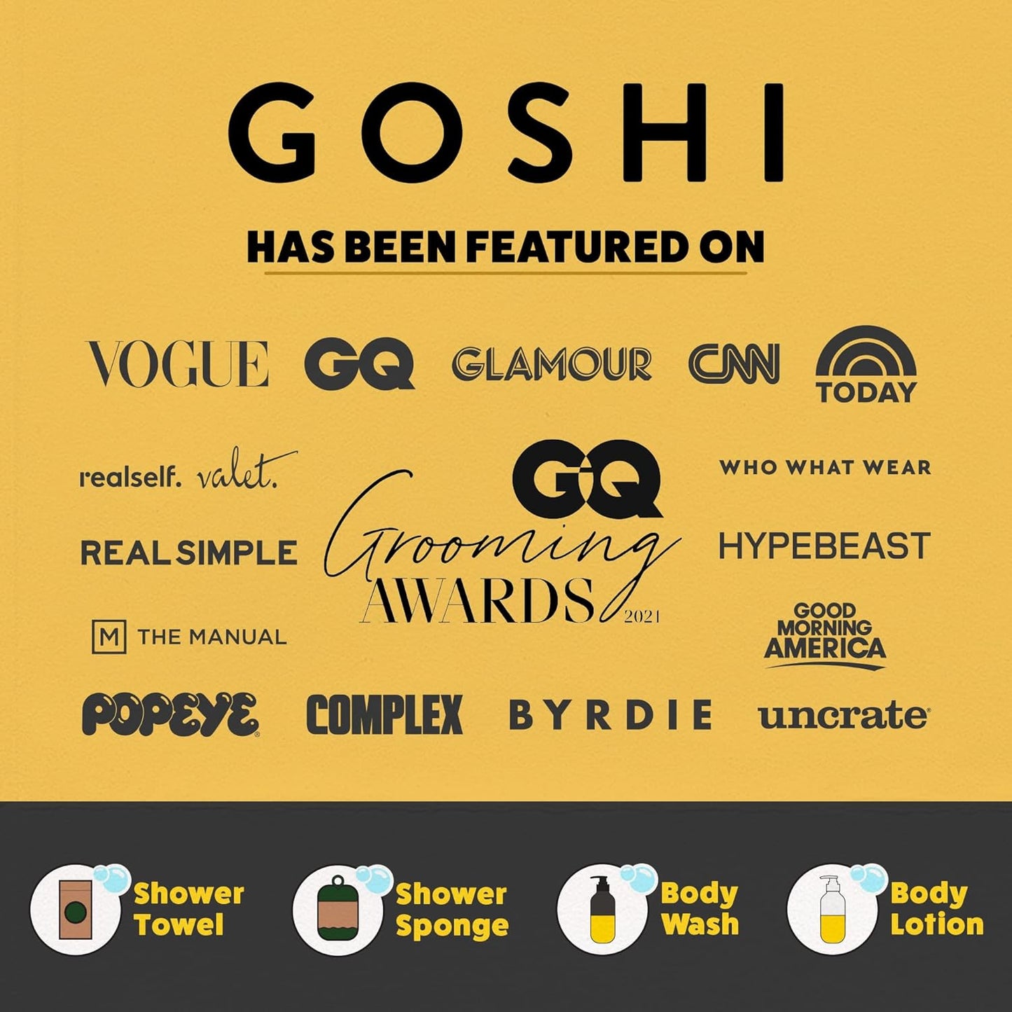 GOSHI Exfoliating Shower Sponge - Rip-Resistant, Rapid-Drying Exfoliating Bath Sponge for All Skin Types - Moss Green - Made in Japan