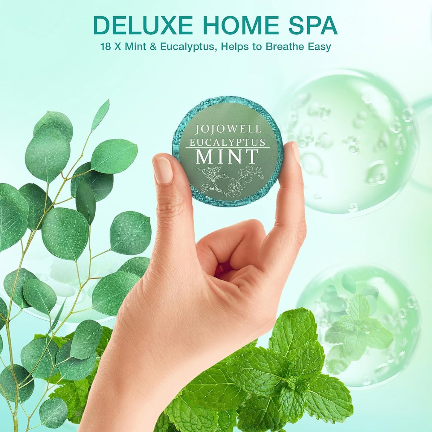 Shower Steamers Aromatherapy - 18 Pack Shower Bombs Birthday Christmas Gifts for Women Men, Eucalyptus for Shower with Essential Oils, Nasal Relief,Self Care Spa Gifts for Women - Eucalyptus & Mint