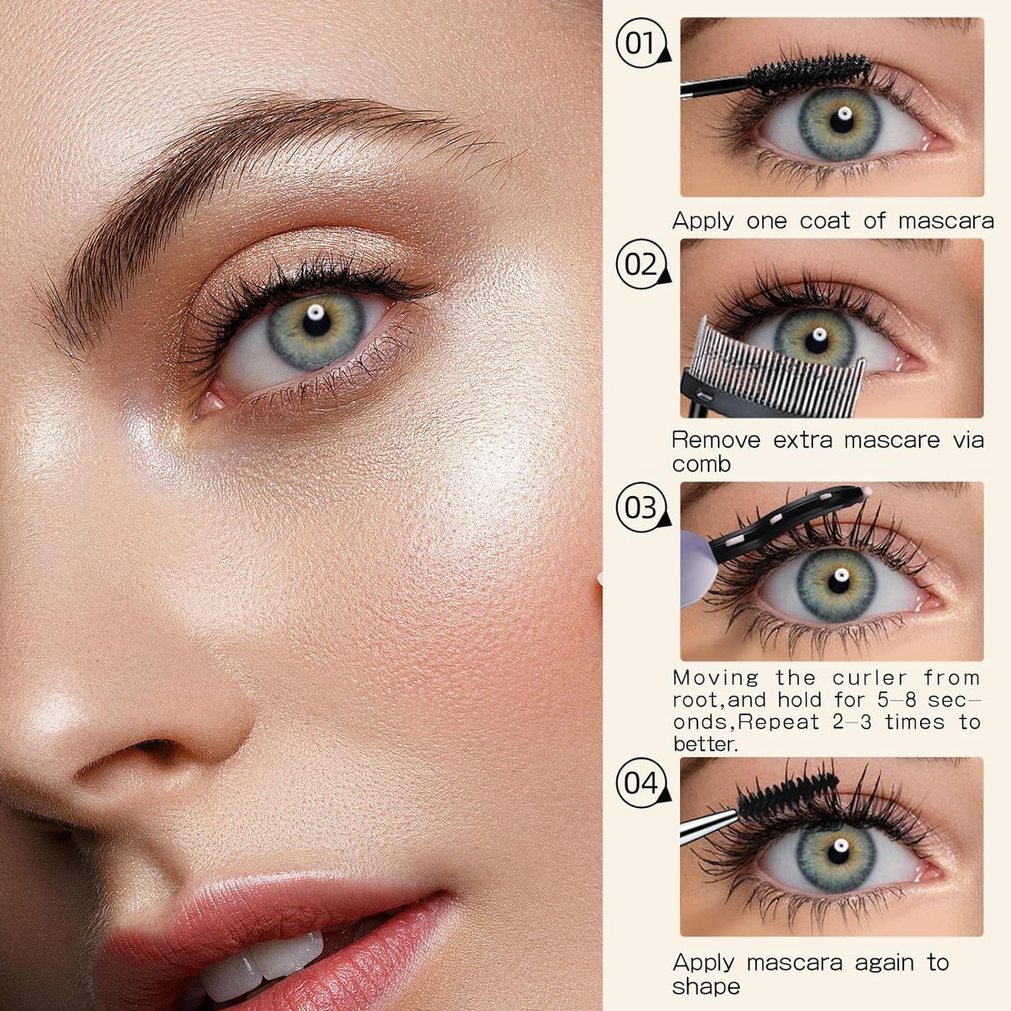 ZAPAL Heated Eyeash Curler, S600 Rechargeable Heated lash Curler, Intelligent Power Off Electric Eyelash Curler Heated Quickly 24 Hs Lasting Natural Makeup for Woman (Angel Blue/Silver, S600-148MM)