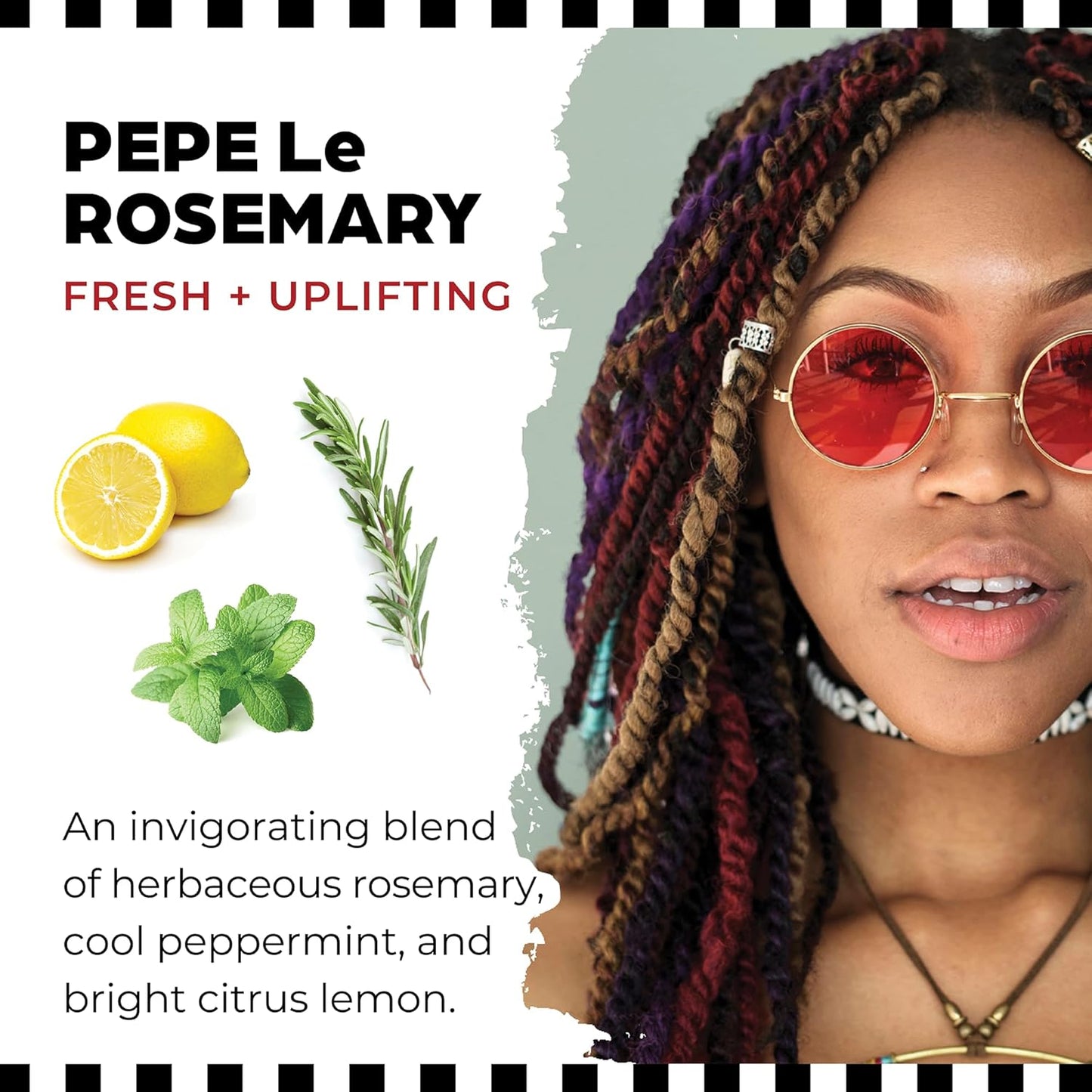 Dollylocks Dreadlock Tightening Spray for Locs - Pepe Le Rosemary, Lemon Rosemary Peppermint - Strengthen, Tame Frizzy Dreads, Residue-free for Loose Hair, 8oz