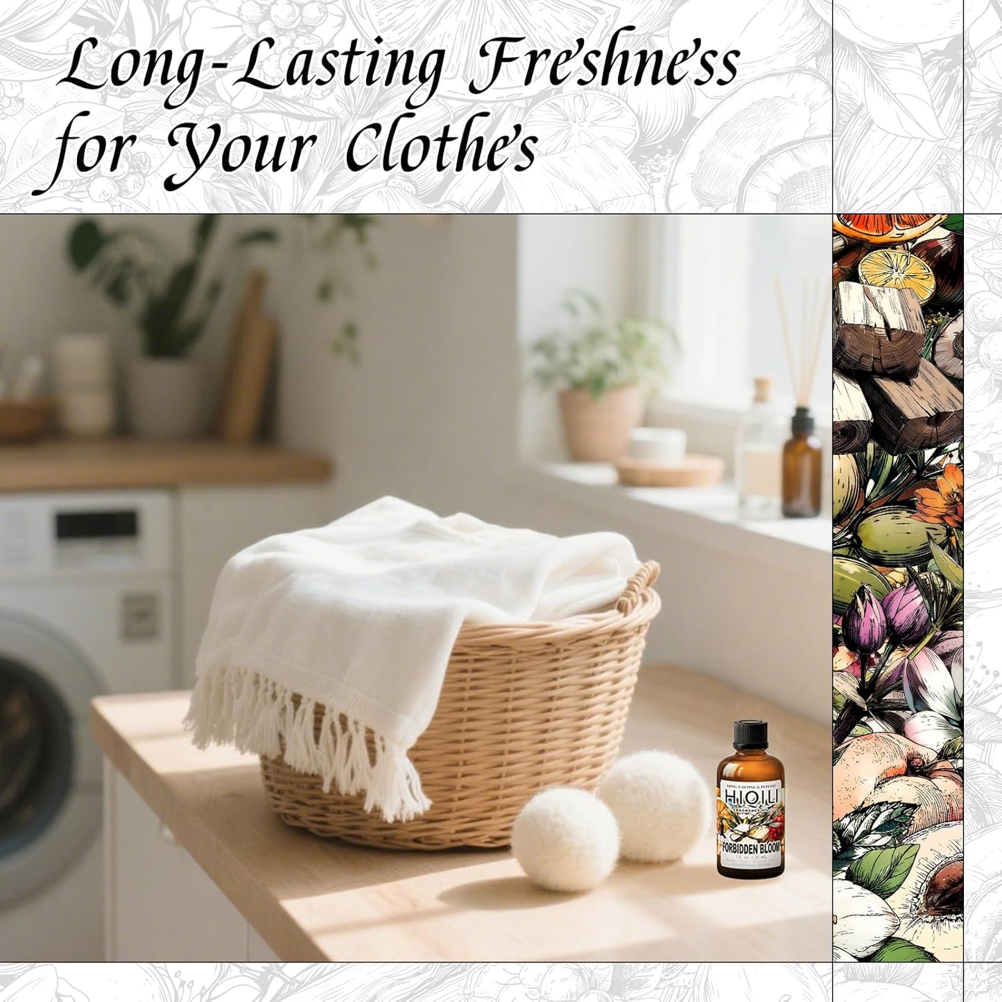 HIQILI Forbidden Bloom Fragrance Oil for Soap & Candle Making, Inspired by Cl.Klein Forb-EU phoria, Home Reed Diffuser, Long Lasting Scents, Add to Wool Dryer Balls - 1 Fl Oz