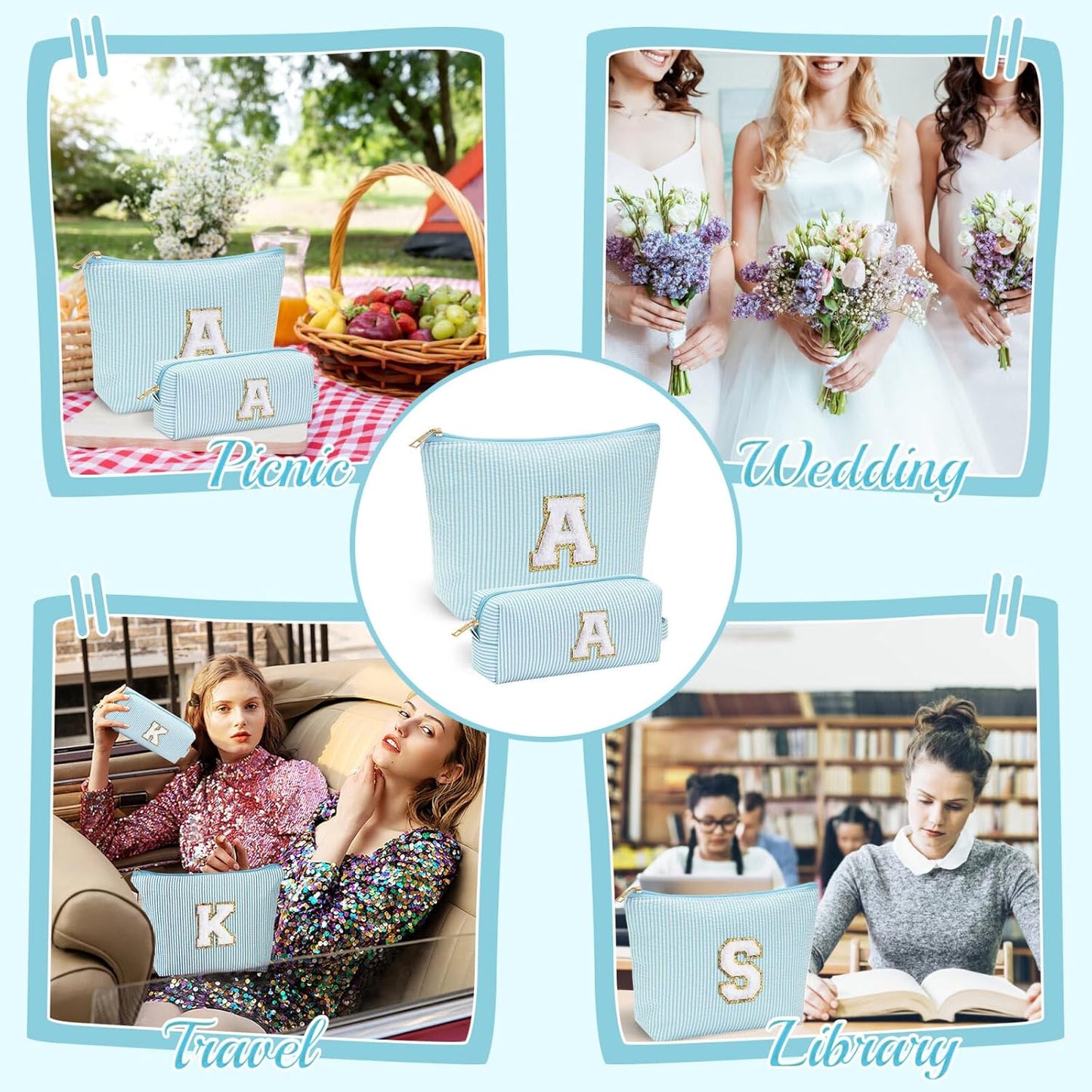 YOOLIFE 2 Pieces Makeup Bags for Women, Mom Birthday Gifts Unique Gifts Makeup Bag Toiletry Bag Makeup Pouch Cosmetic Bag Beauty Bag Cute Makeup Bag Wedding Daughter Friend Gifts for Women Her O