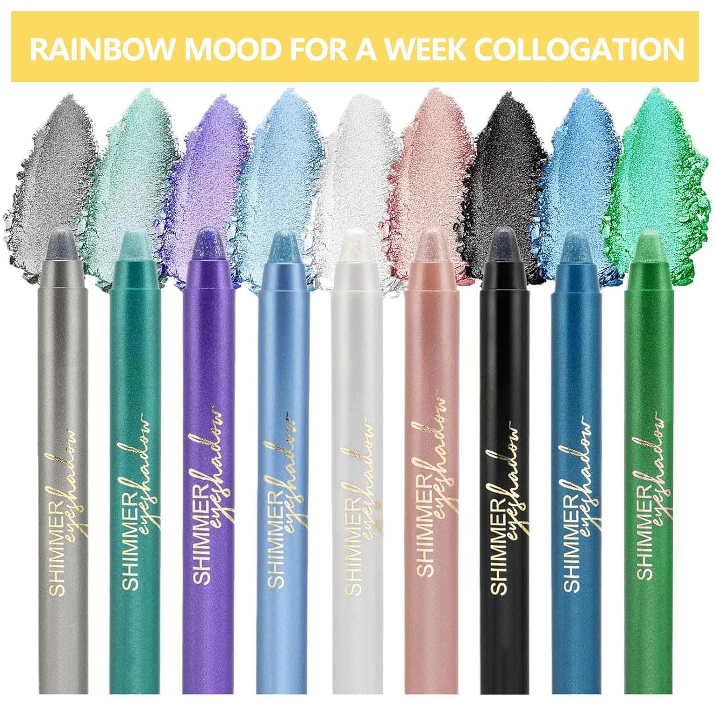 Light Blue Eyeshadow Stick, Highlighter Eye Liner,Eye Brightener Stick, Shimmer Creamy eyeshadow, Waterproof Eyeshadow Pencil Long Lasting Eye Shadow Makeup.#4 light blue shimmer
