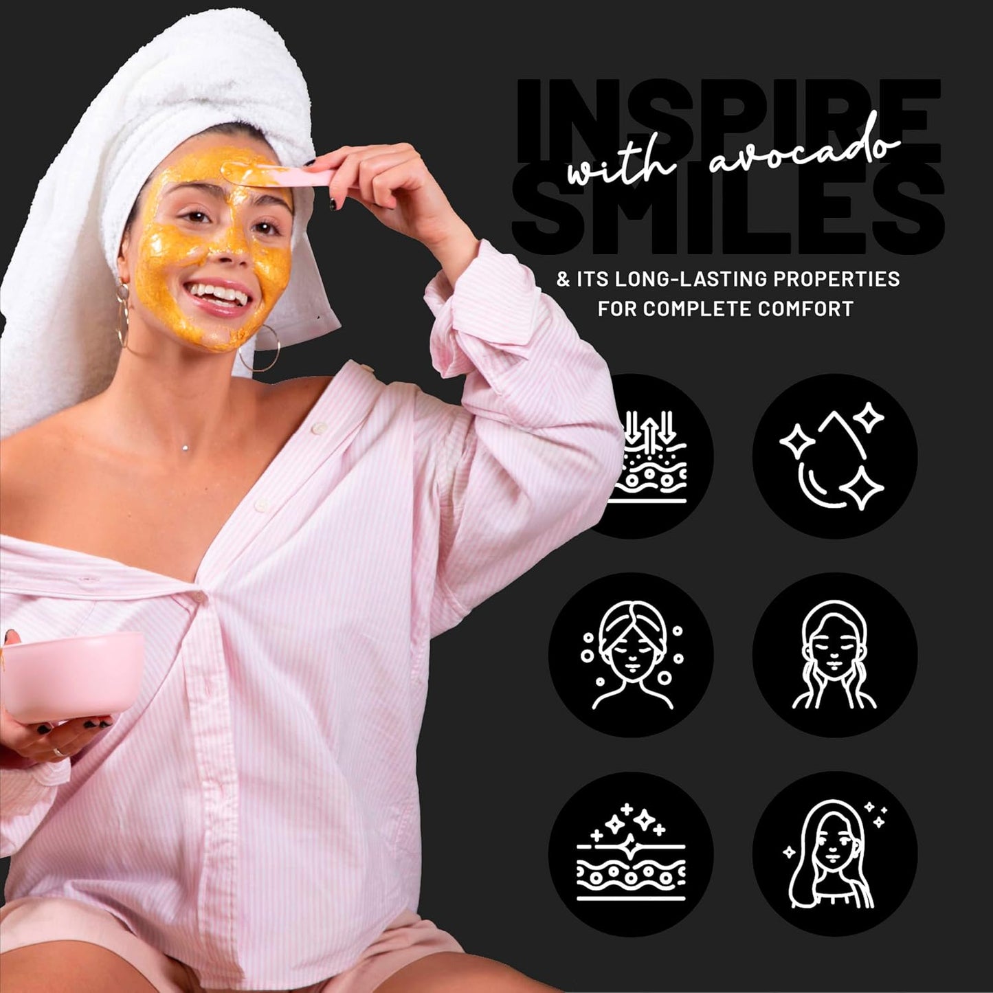 Jelly Mask Jar Black Gold Salicylic AC BHA Peel-Off Face Care Rubber Mask | 23 fl oz Skin Care Moisturizing Gel Mask Jar Spa Set