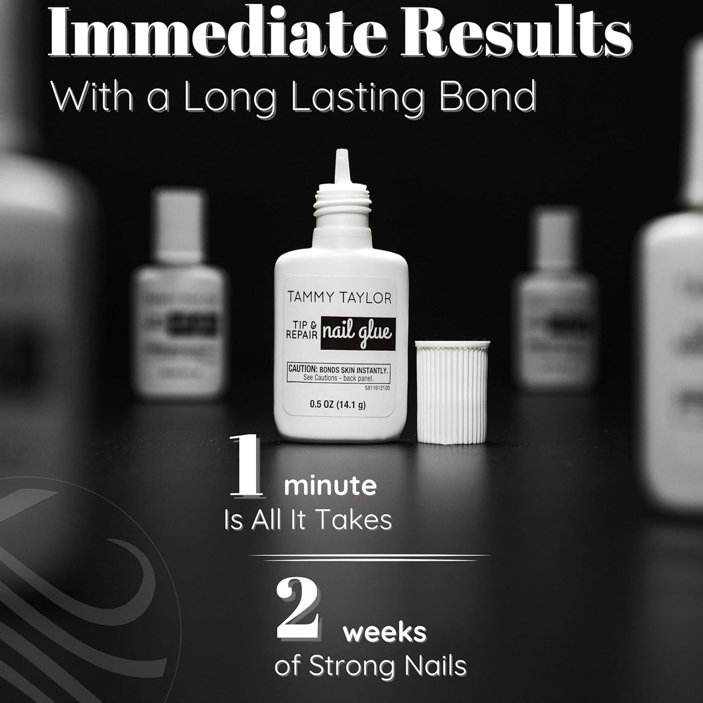 Tammy Taylor Tip and Nail Repair Glue | Dry Clear Gel Nail Glue for Press on Nails, Acrylic Nail Tips & Natural Breaks | Cure Under UV/LED | Solid Nail Adhesive Gel Glue for Nails and Extensions