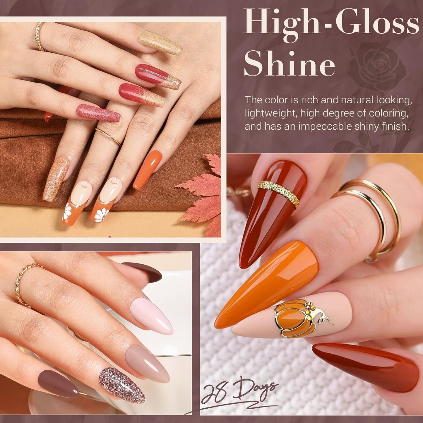 AZUREBEAUTY Fall Dip Powder Nail Kit 20 Colors Glitter Nude Black Grey Winter 31 Pcs Dip Powder Liquid Set with Top/Base Coat Activator for French Nails Art Manicure DIY Salon Women Gift