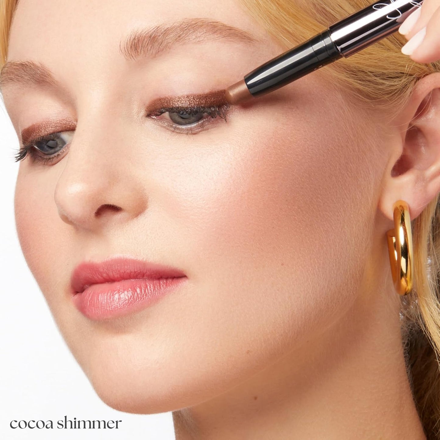 Julep Eyeshadow 101 Cream-to-Powder Waterproof Shadow Stick – Cocoa Shimmer – Long-Lasting, Crease-Proof, Chocolate Brown Shimmer Cream Eyeshadow with Built-in Smudger