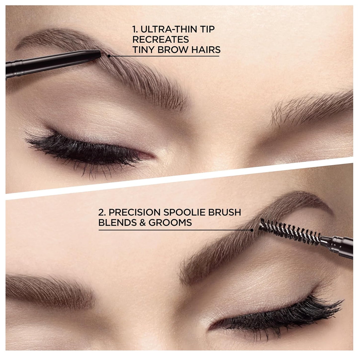 L'Oreal Paris Makeup Brow Stylist Definer Waterproof Eyebrow Pencil, Ultra-Fine Mechanical Pencil, Draws Tiny Brow Hairs and Fills in Sparse Areas and Gaps, Dark Blonde, 0.003 Ounce (Pack of 2)
