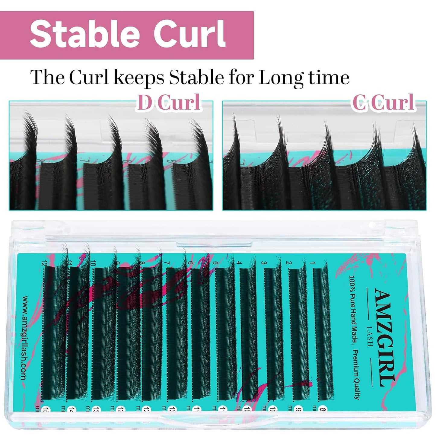 Eyelash Extensions 4DW D Curl,Mixed Tray Lash Extension Supplies Individual Lashes Premium Classic Lash Soft Super Matte Black Professional Eyelashes Extension(8-15mm)