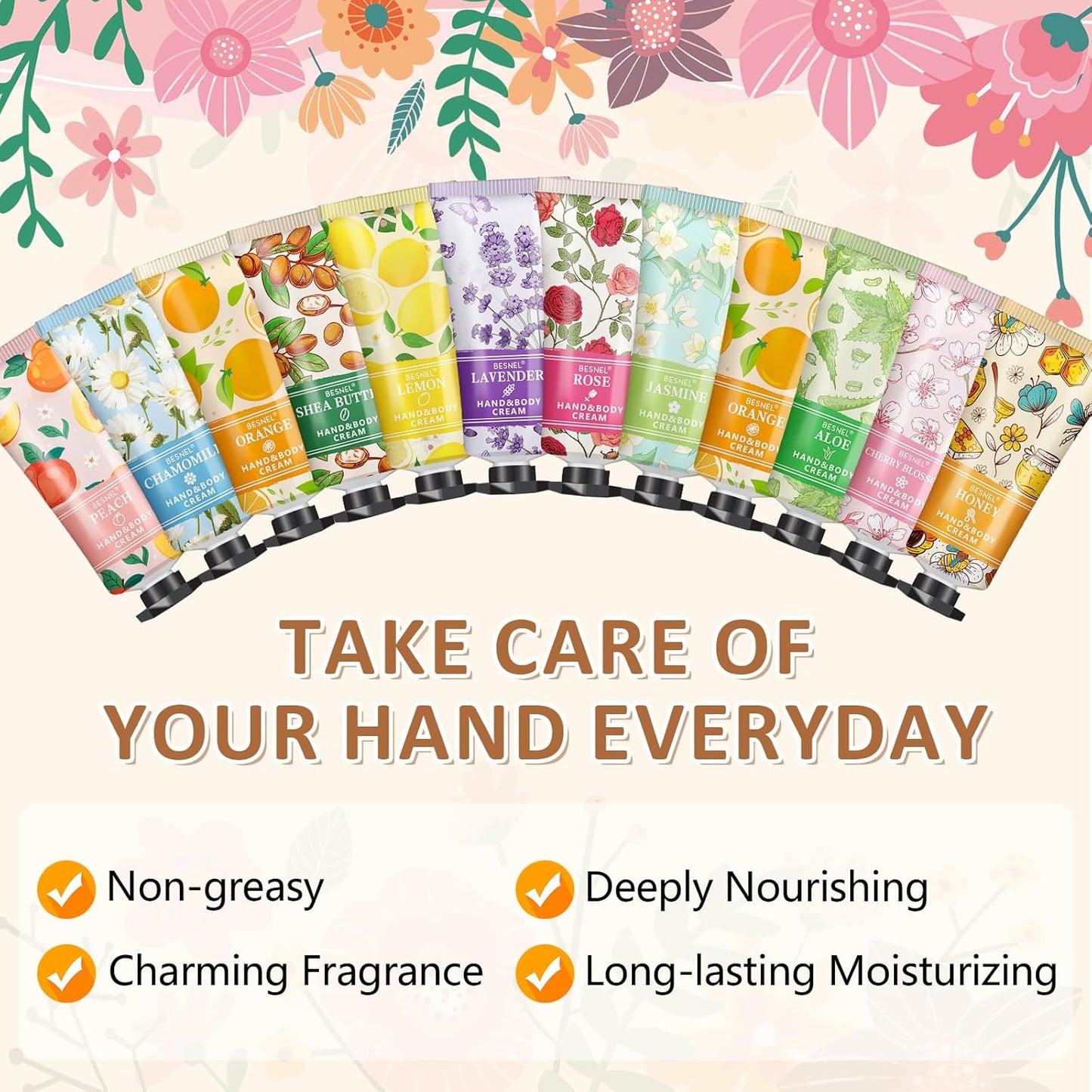 12 Pack Hand Cream Gifts Set For Women, Mini Hand Lotion Travel Size in Bulk for Dry Cracked Hands, Graduation Gifts, End of Year Teacher Appreciation Gifts, Thanksgiving Gifts, Party Favors