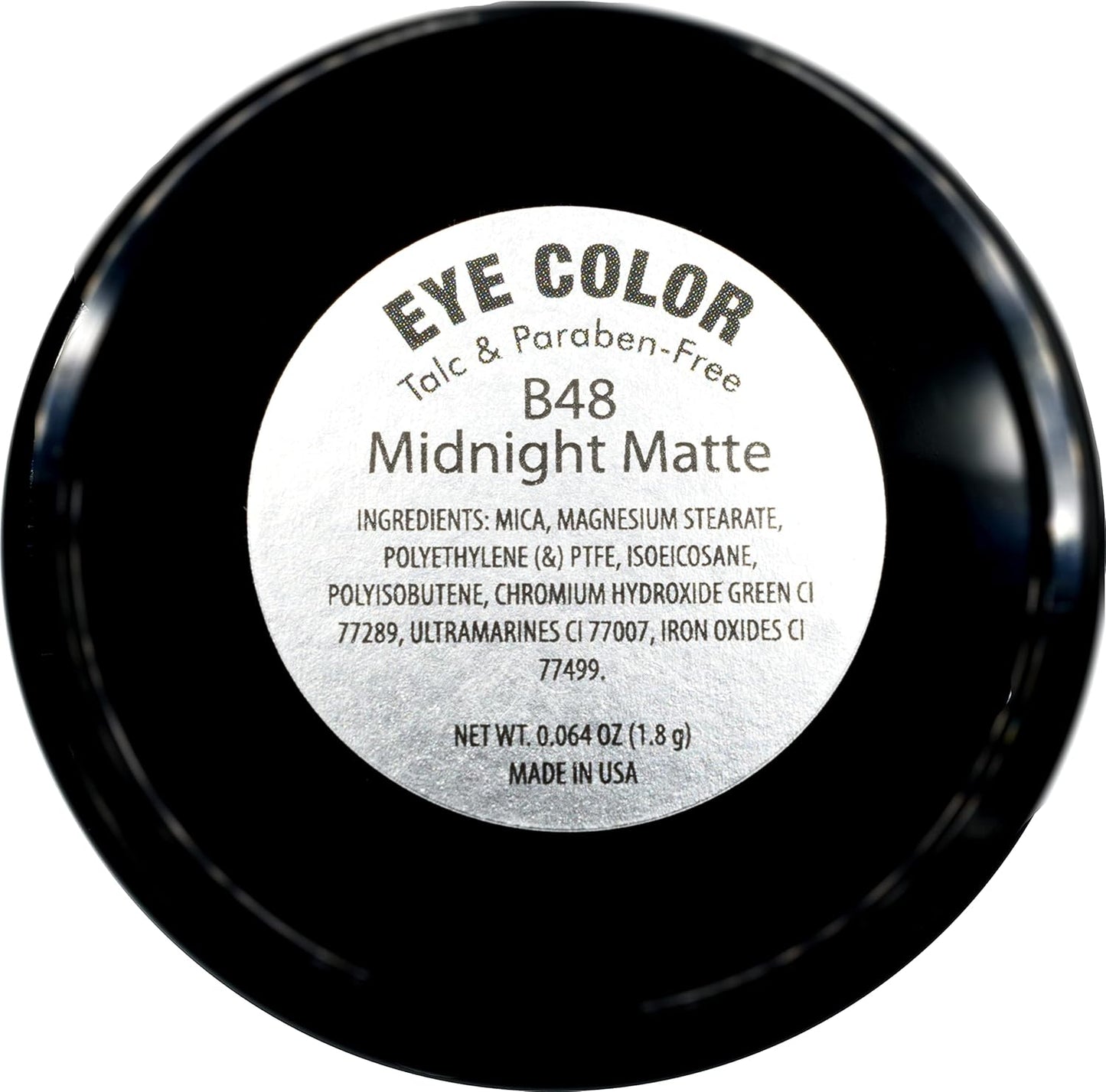 Midnight Matte Deep Navy Blue Pressed Powder Single Vegan Eyeshadow; Talc, Paraben & Cruelty Free