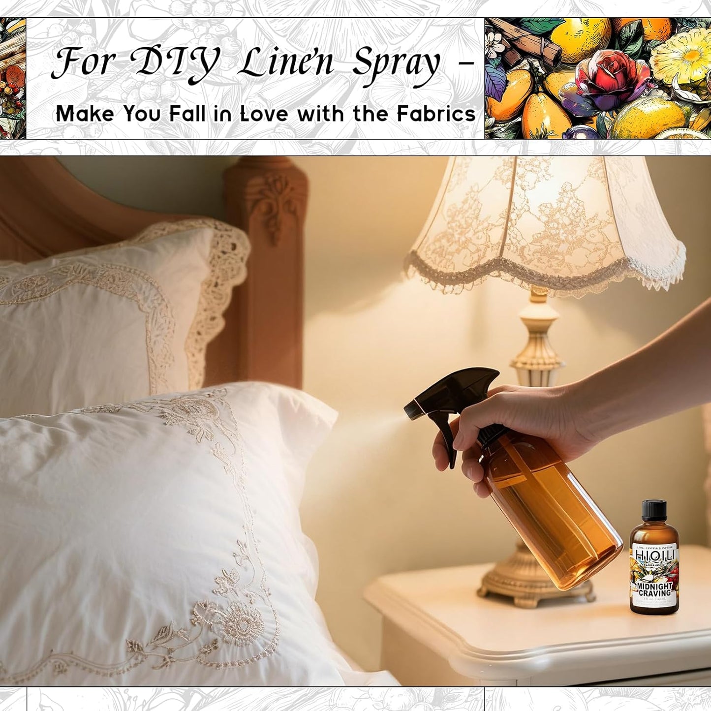 HIQILI Midnight Craving Fragrance Oil, Inspired by Y S.L's B.Lack O.pium, for Diffuser, Candle & Soap & Perfume Balm Making, Sweet Gourmand Aroma- 1 Fl Oz