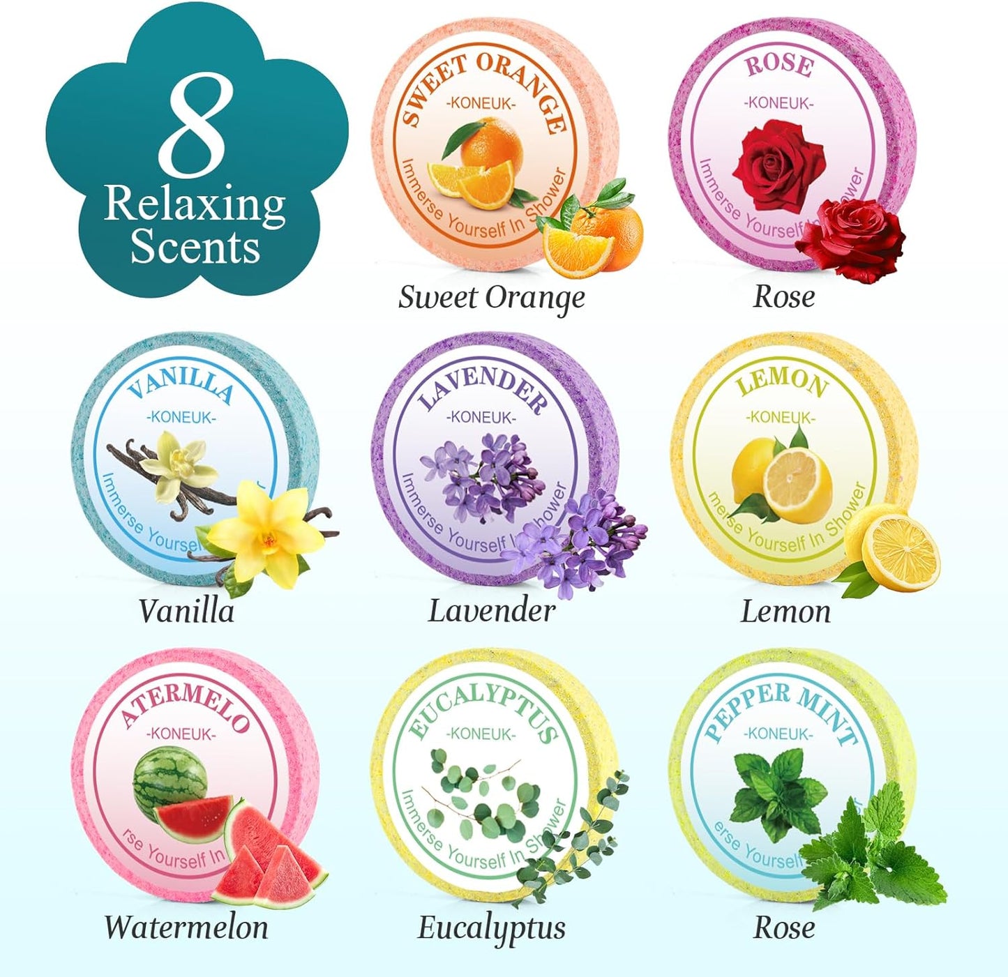 32 Pack Shower Steamers Aromatherapy Gifts for Women and Men, Bulk Shower Bombs with Essential Oils, Self Care, Spa Gifts, Birthday Gifts, Stocking Stuffers and Christmas Gifts