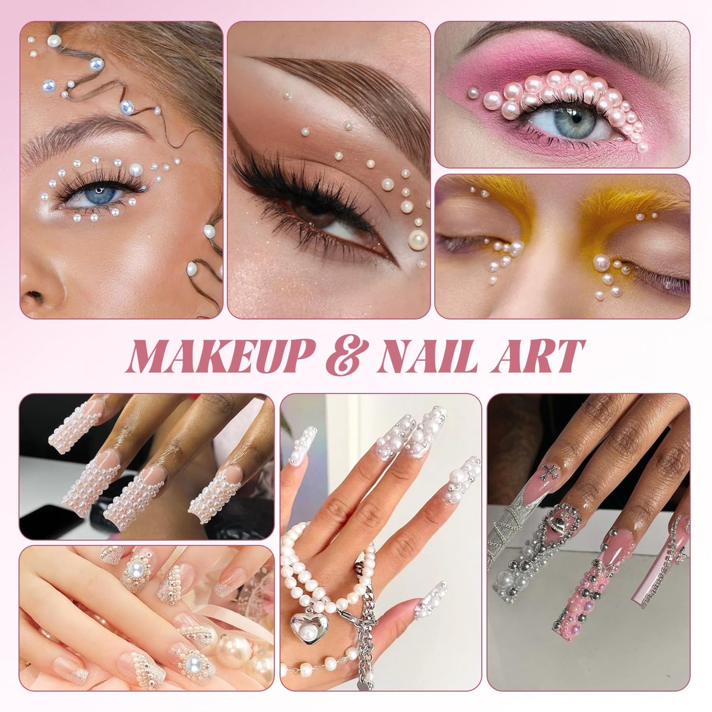 9000Pcs Flatback Pearls and Rhinestones for Crafting, Purple Series Mixed Size 3-8mm Resin Rhinestones and Half Pearls for Bedazzling, Nail Art with Tweezers and Pickup Pencil