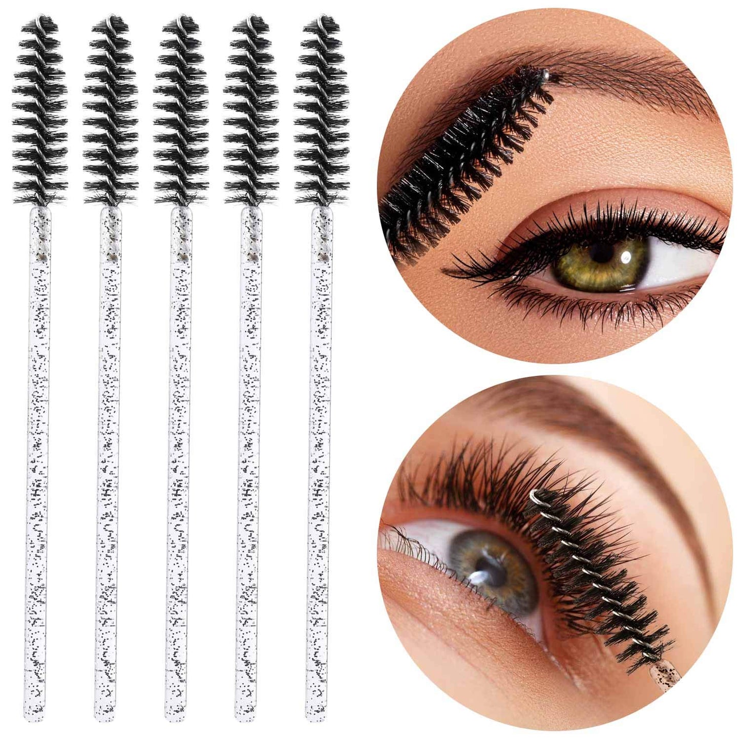 Tbestmax 2000 Disposable Mascara Wands Eyelash Brush Spoolies for Eyebrow Eye Lash Extension Colorful