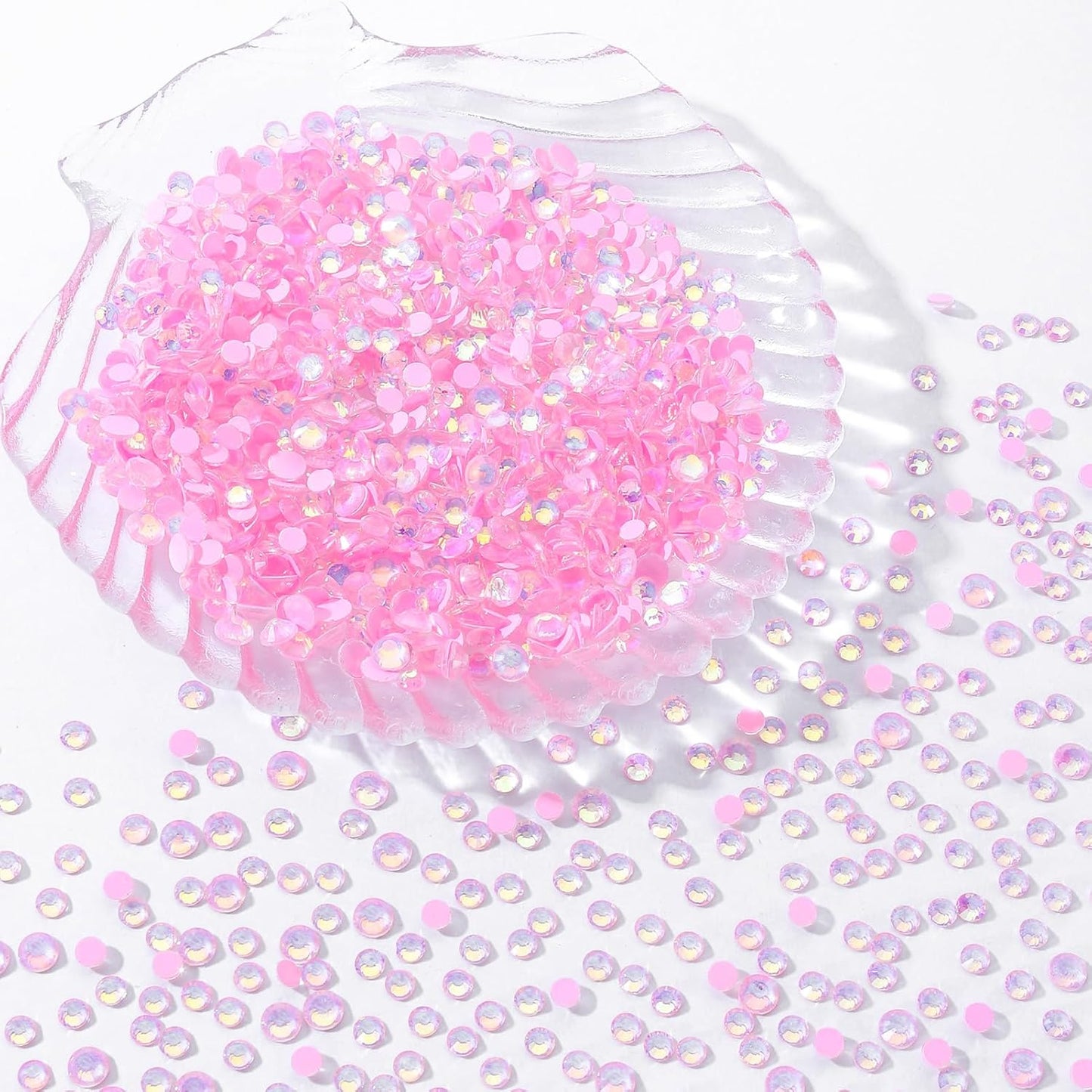F Pink Flatback Rhinestones, Glass Rhinestones for Nail Art and Craft, Glue Fix, Loose Crystal Gemstones(F Pink, SS12, 1440pcs, 2.9-3.0mm)