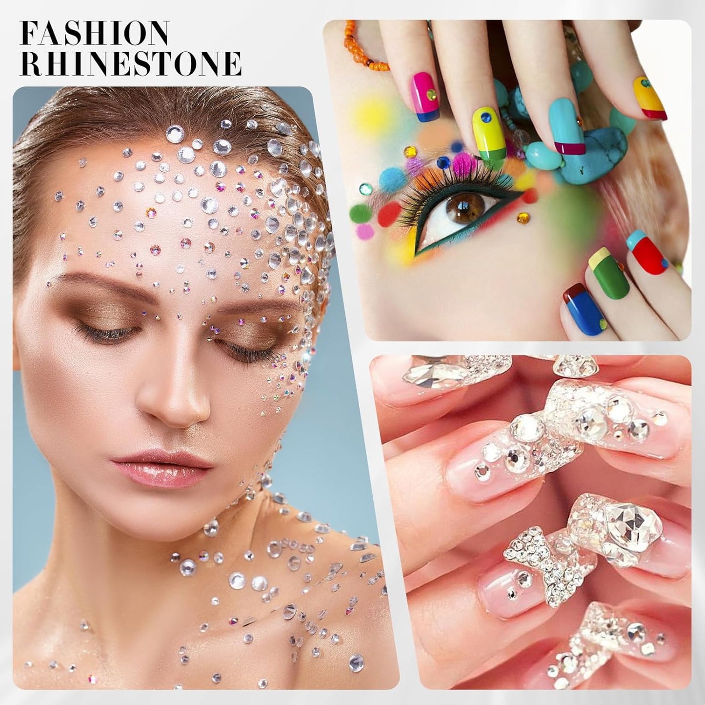 Novani Purple Rhinestones 1440pcs Flat Back Round Rhinestone Style 2088 Sparkly Crystal Gemstones for Nail Art and Crafting SS20,4.6-4.8mm