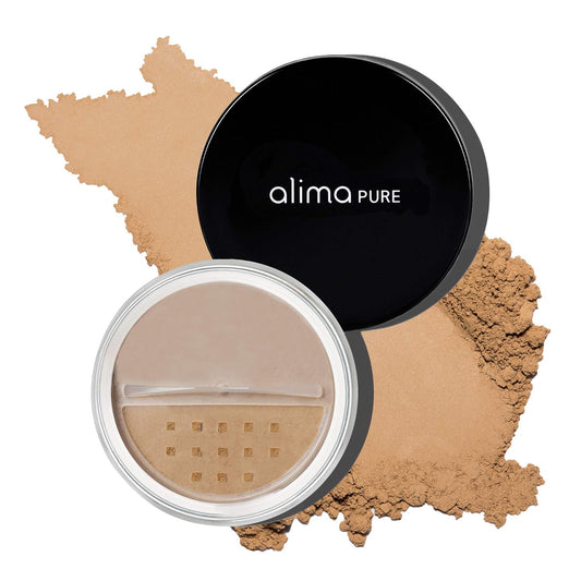 Alima Pure Matte Foundation Loose Mineral Powder Foundation Makeup, Loose Powder Makeup Oil Free Talc Free Powder, Natural Makeup Mineral Foundation Full Coverage Natural Foundation Powder .15 oz/4.5g