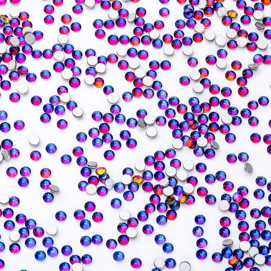 1440Pcs Blue Blaze Crystal Rhinestones,Glass Flatback Rhinestones Mini Gemstones for Nail Face Makeup Art Crafts Clothes Decoration-(SS4,1.6mm,Blue Blaze)