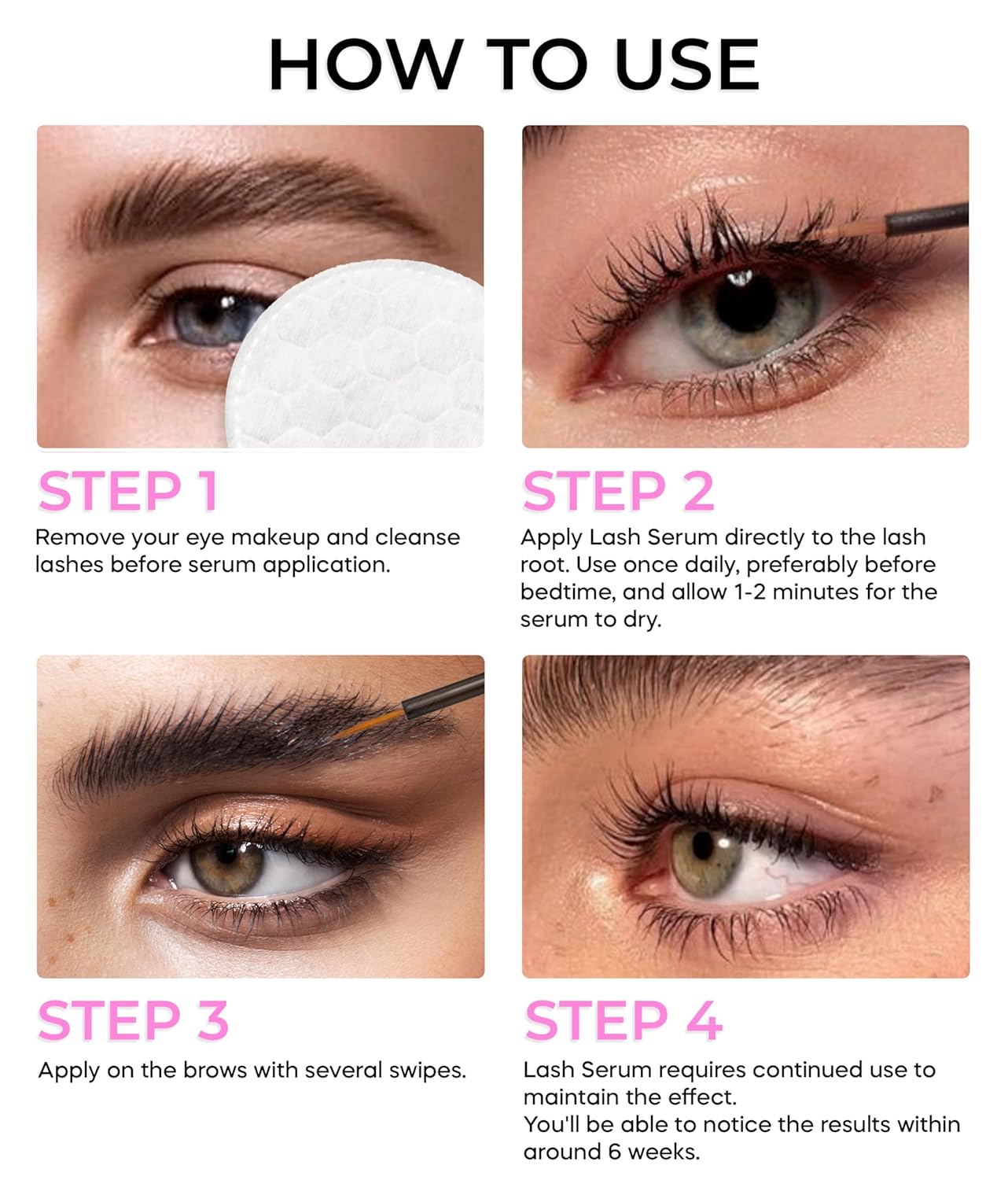 STACY LASH Lash Shampoo 50ml+ Eyelash Growth Serum Cleaning Kit of Eye Makeup Remover (Cleanser) + Brush & Eyelash Serum for Eyelash Growth and Thickness