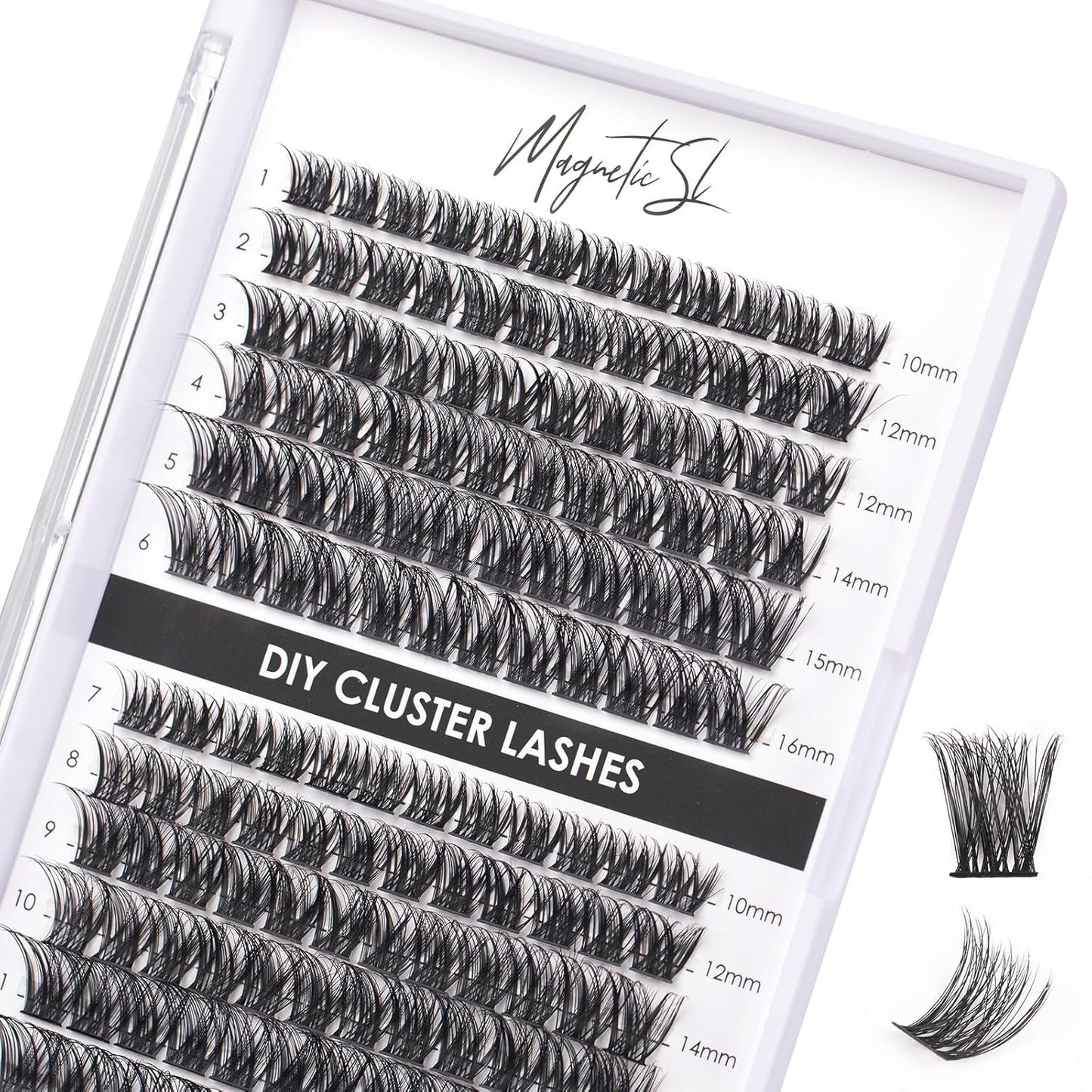Lash Clusters 144 Pcs Individual Lashes Clusters Eyelash Extensions False Eyelashes DIY Lash Extension Reusable False Eyelashes Natural Look Mix 10-16mm C D Curl-DM01