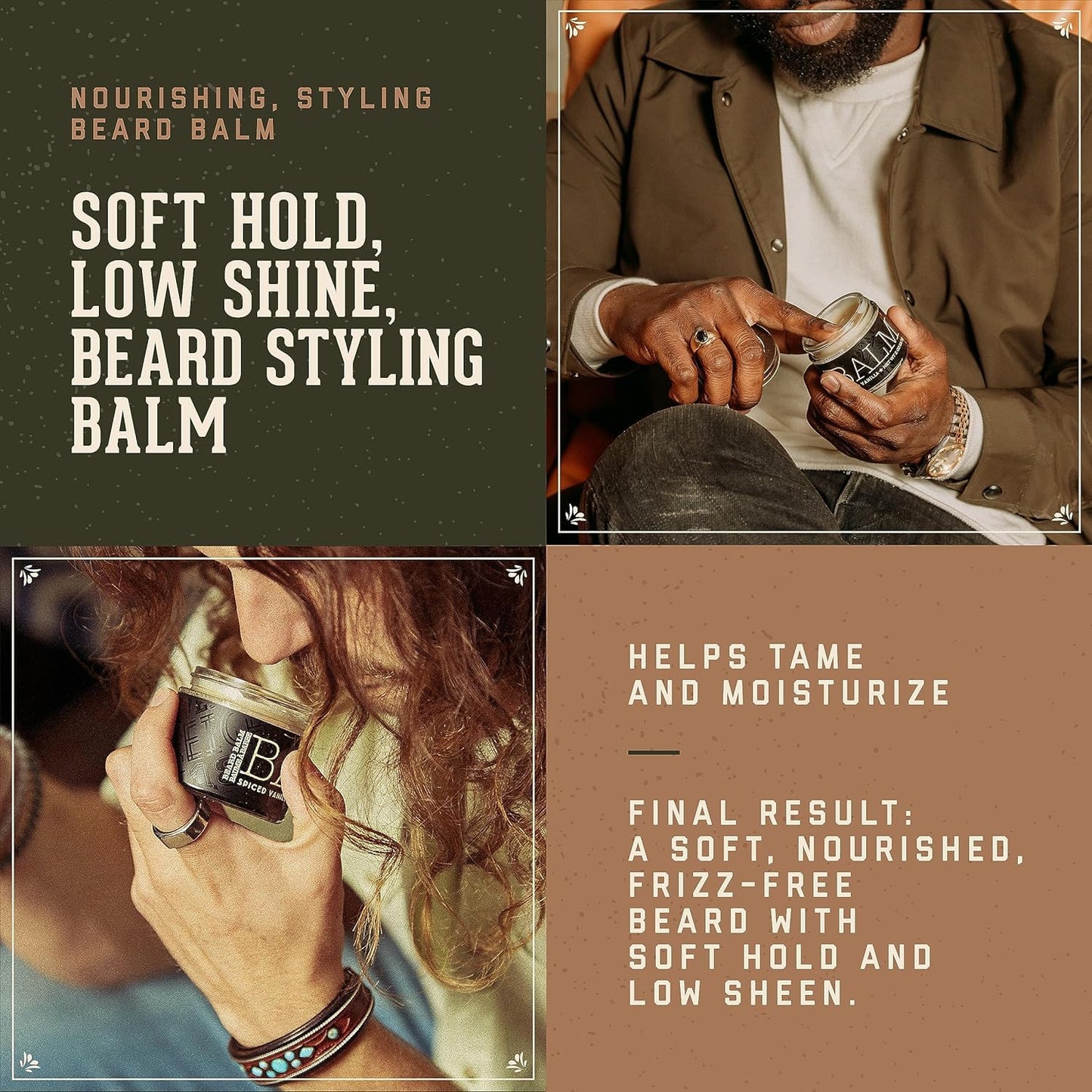 18.21 Man Made Nouble Oud Beard Oil & Beard Balm 2-Set Bundle, All Hair & Skin Types for Men, Strengthens and Moisturizes in a Manly Aroma